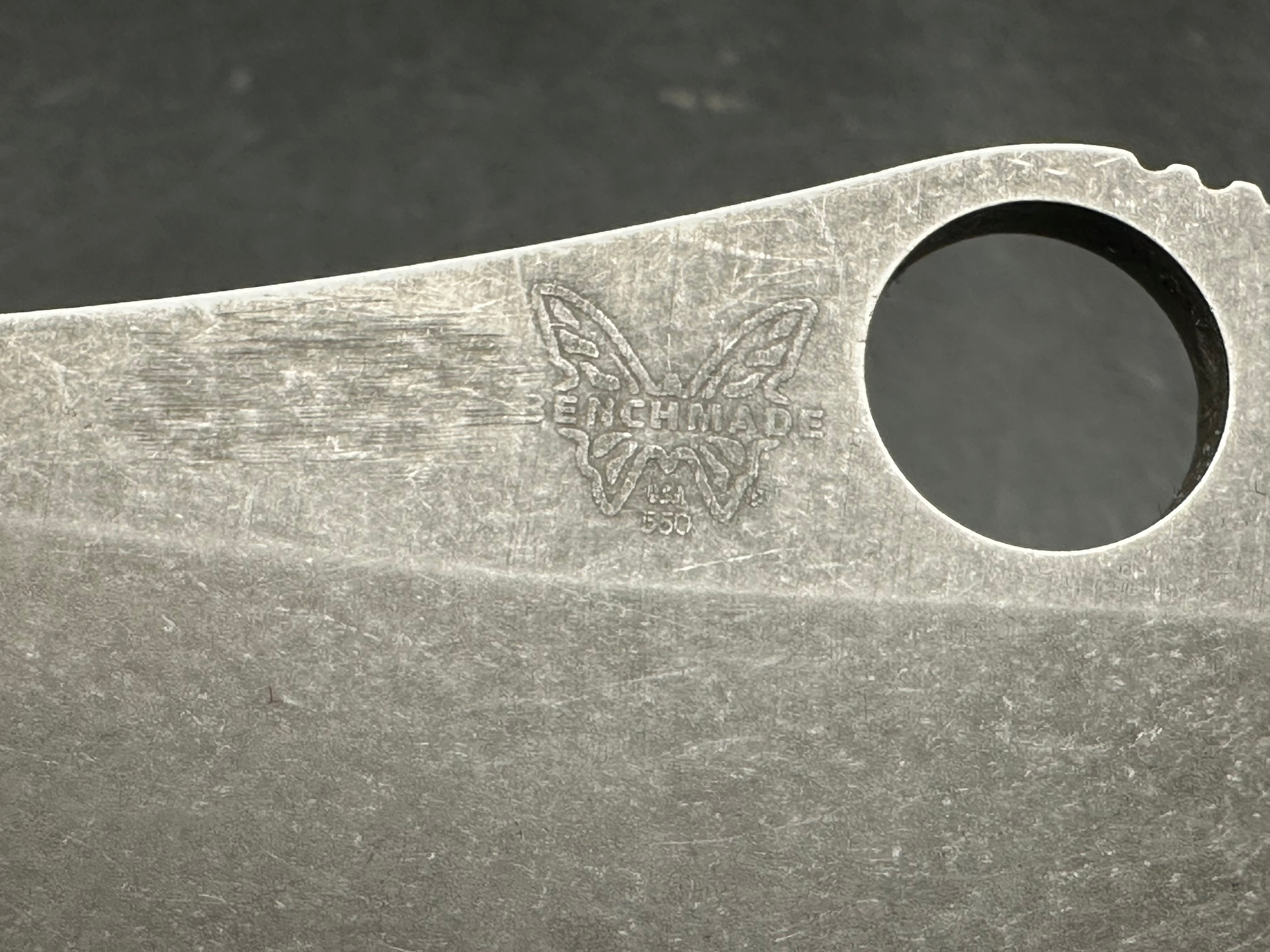 Benchmade Griptilian S30V with custom stonewash finish, FRN handles