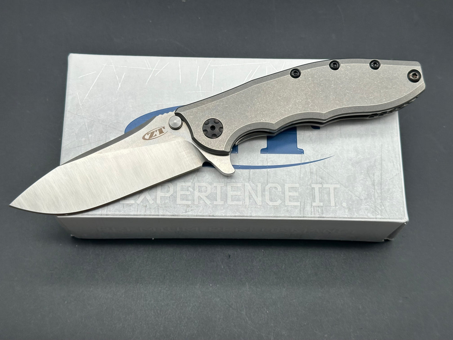 Zero Tolerance Hinderer 0562TI Frame Lock Knife Titanium (3.5" Satin 20CV)