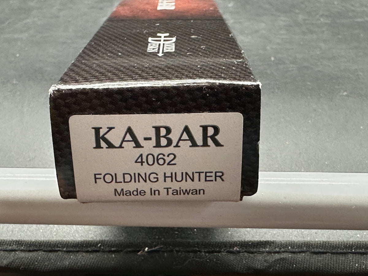 KaBar-Dozier Hunter Folder, 3" D2 Satin Drop Point Blade with Black Zytel PPA Scales