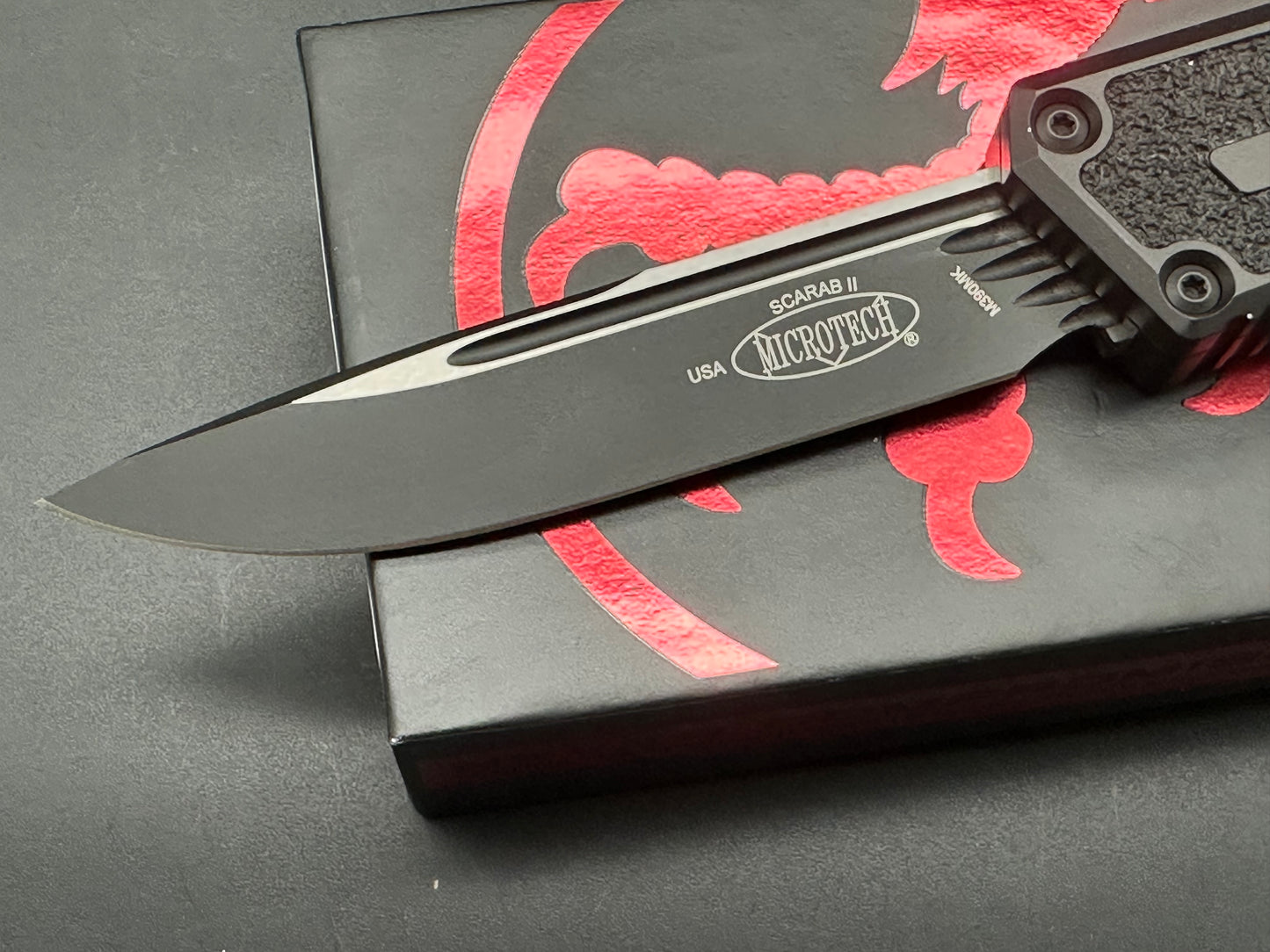 Microtech Scarab II Gen III S/E OTF Auto Knife Black Aluminum