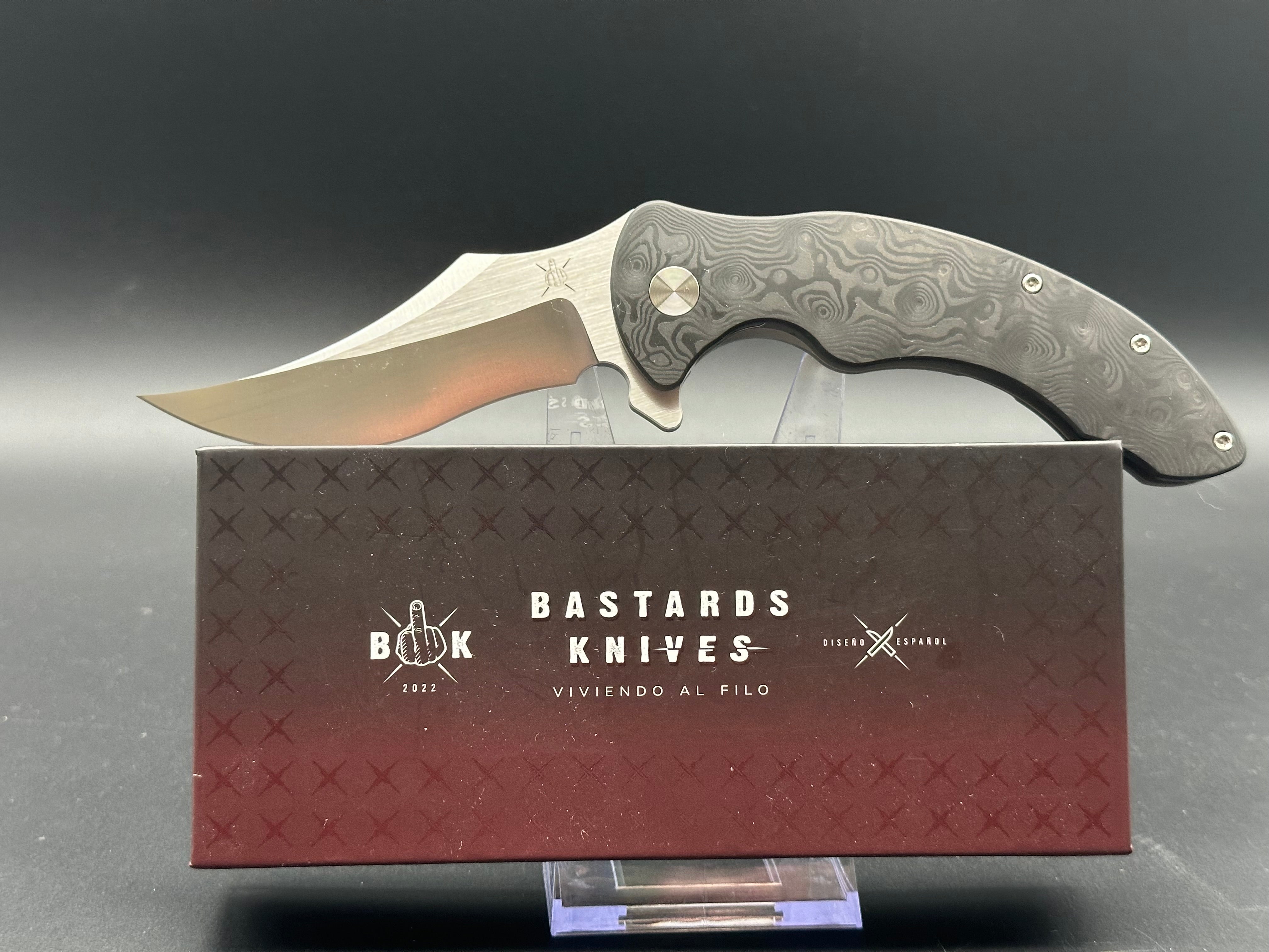 Bastard Knives BAAL titanium frame/CF scale w/N690 blade