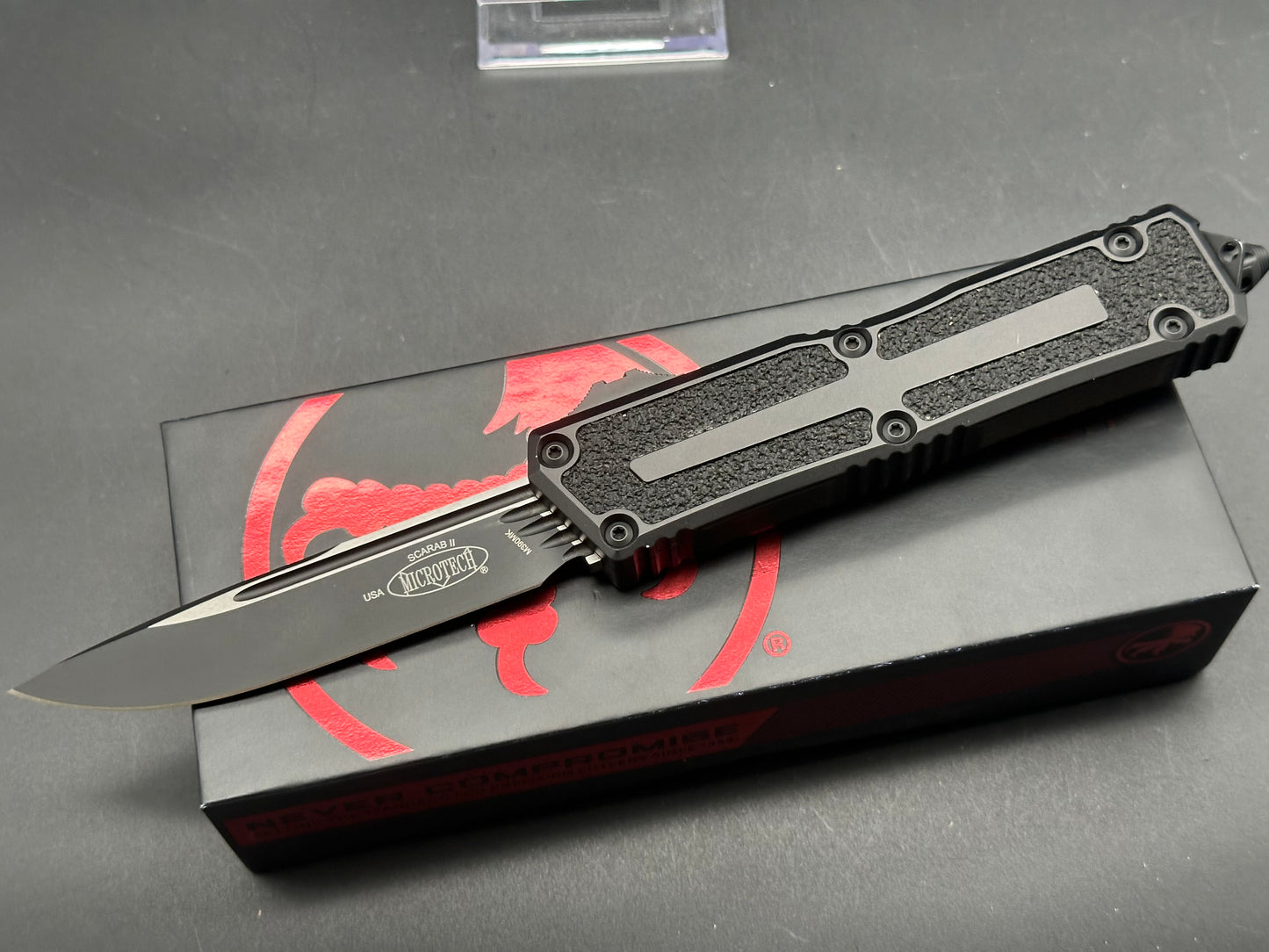 Microtech Scarab II Gen III S/E OTF Auto Knife Black Aluminum