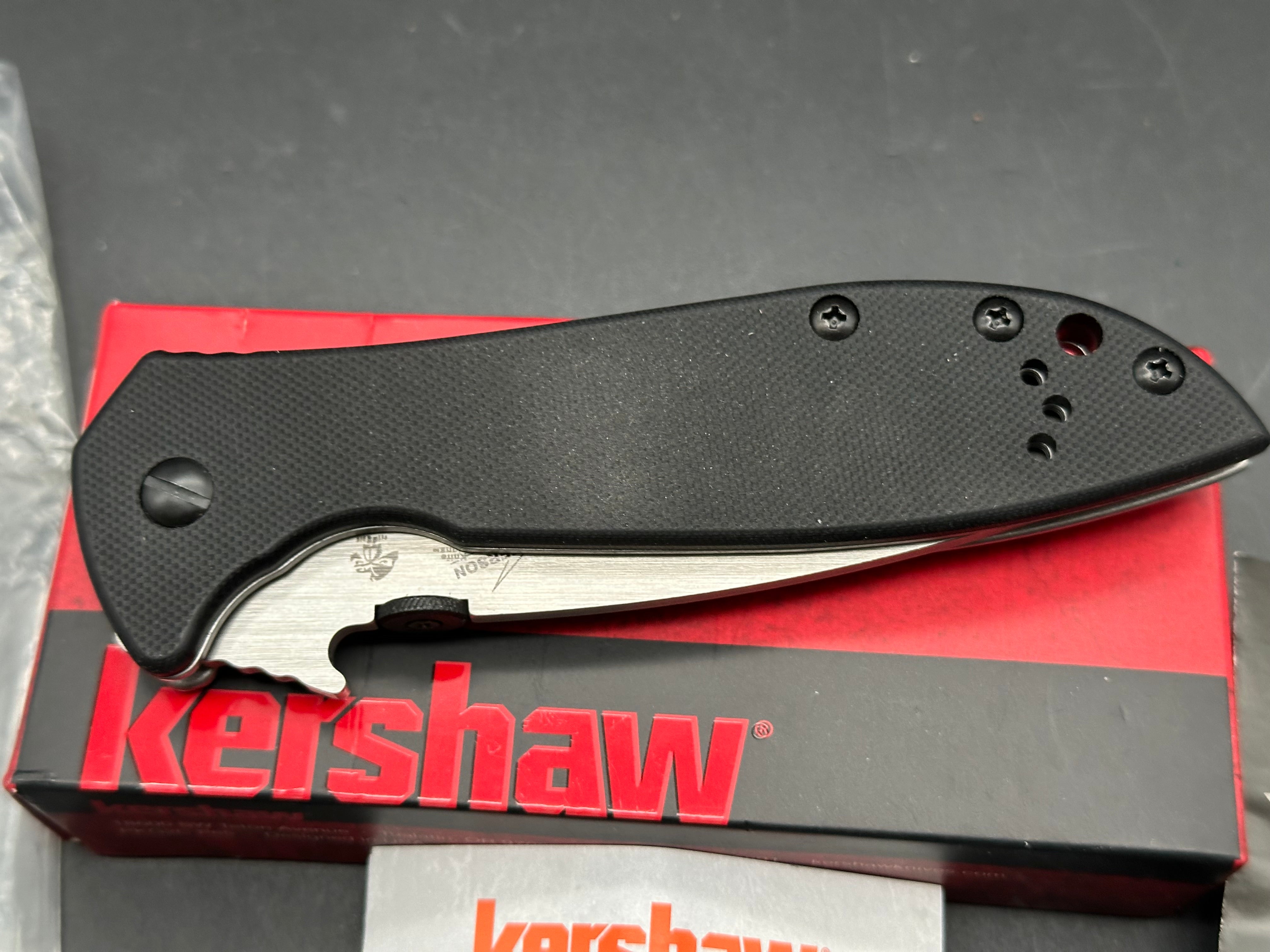 Kershaw Emerson CQC-4KXL Frame Lock Knife (3.9" Stonewash)