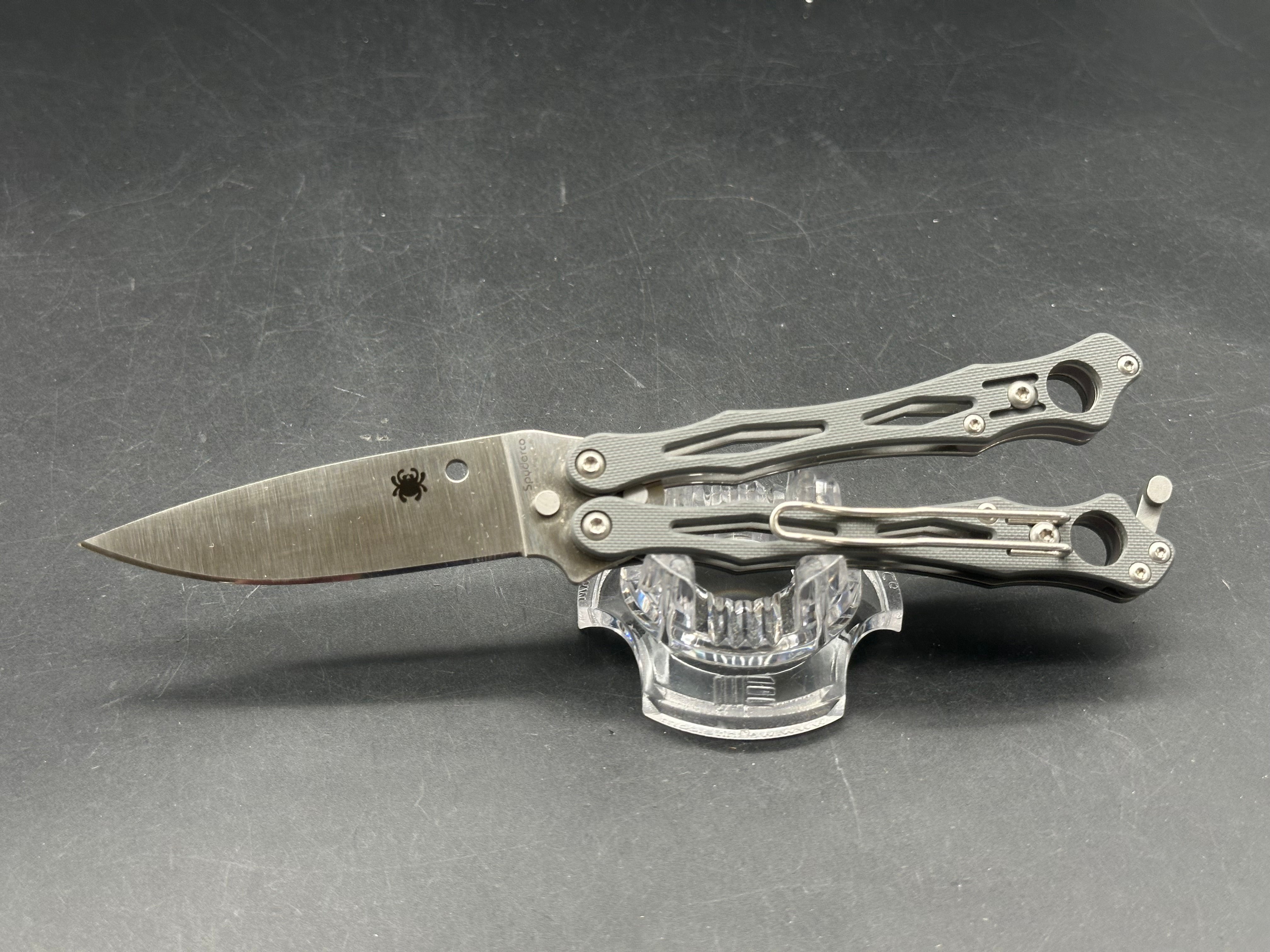 Spyderco Smallfly Gray G-10 CPM-Cruwear blade, RARE