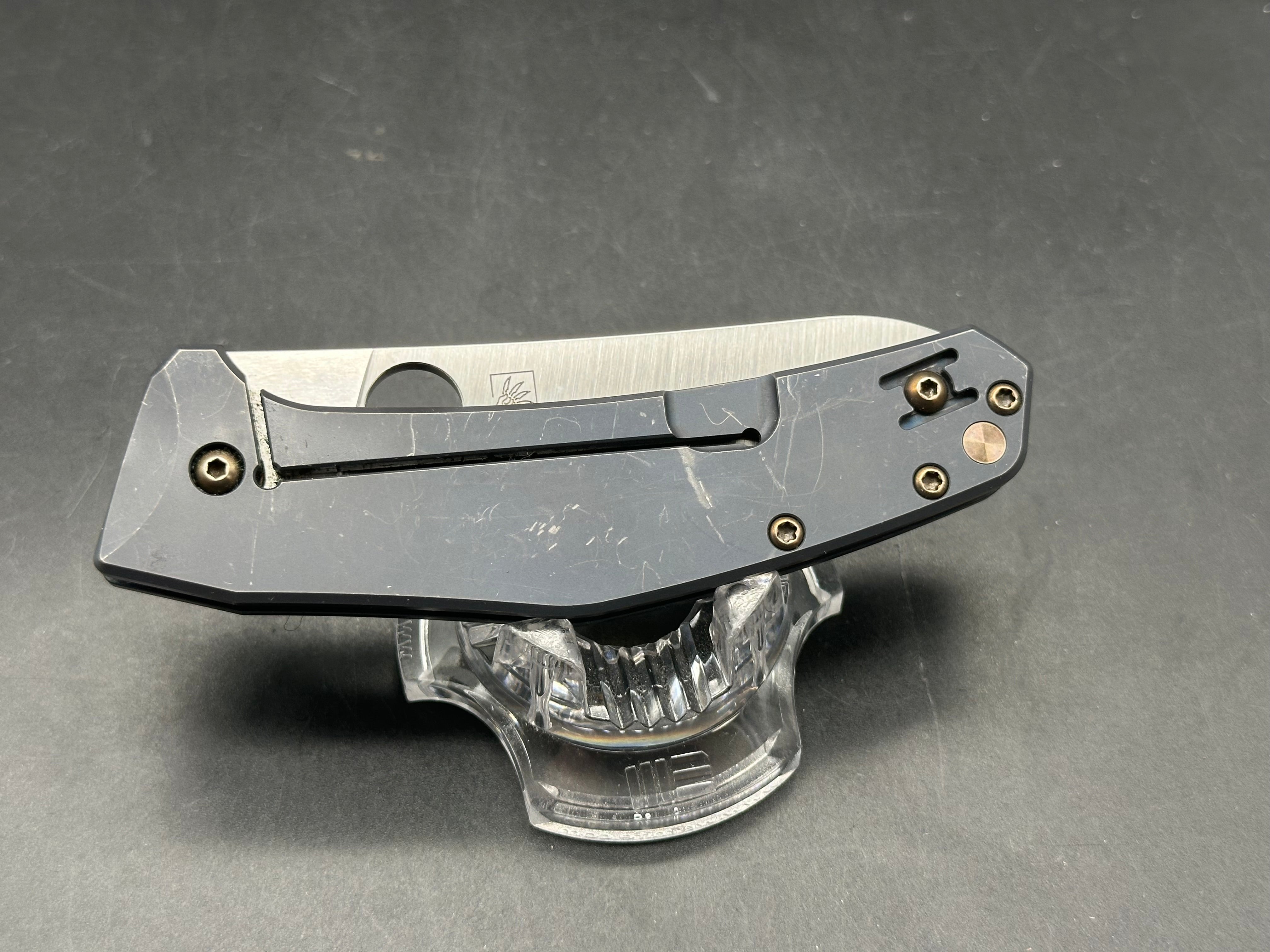 Spyderco Spydiechef LC200N KnifeJoy exclusive with aftermarket bronze titanium hardware