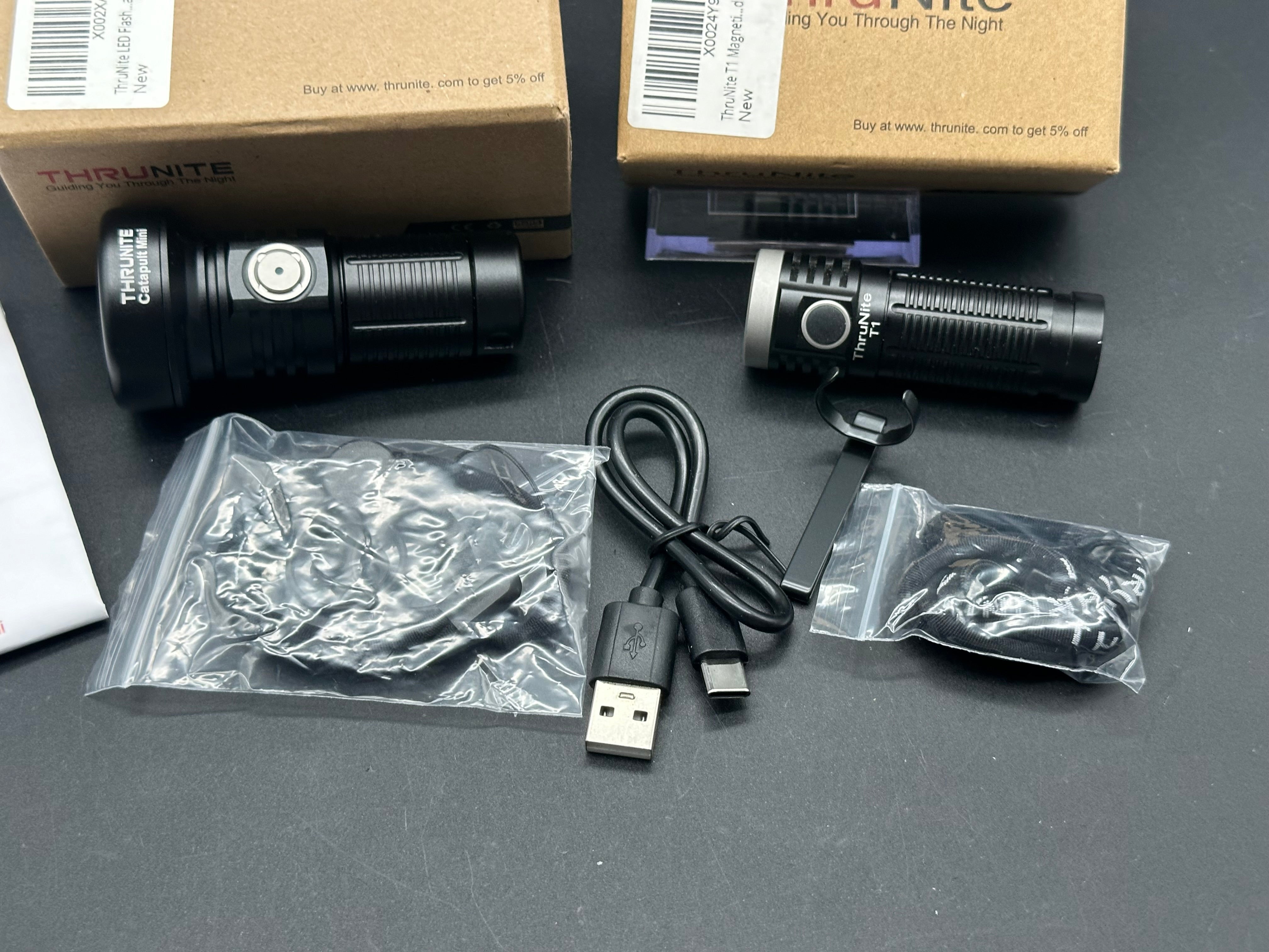 ThruNite T1 & Catapult Mini bundle rechargeable flashlights