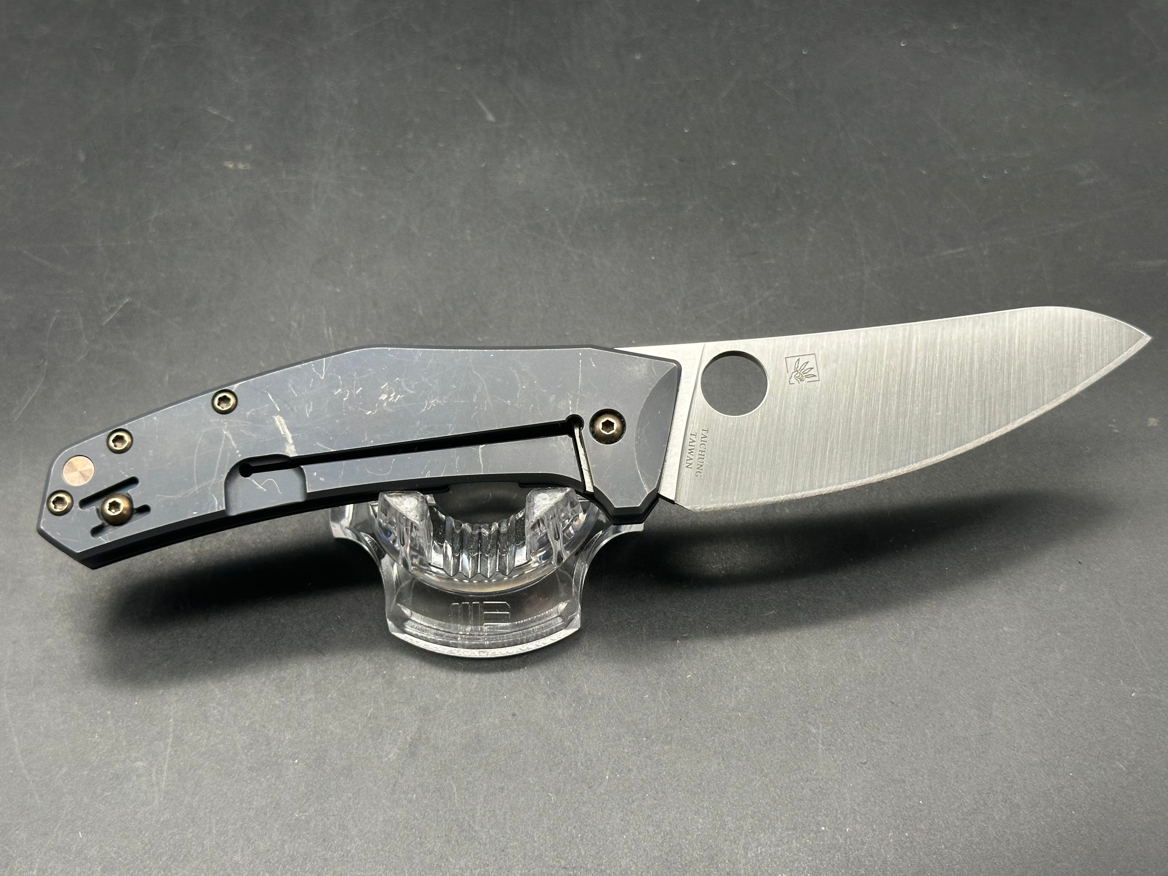 Spyderco Spydiechef LC200N KnifeJoy exclusive with aftermarket bronze titanium hardware