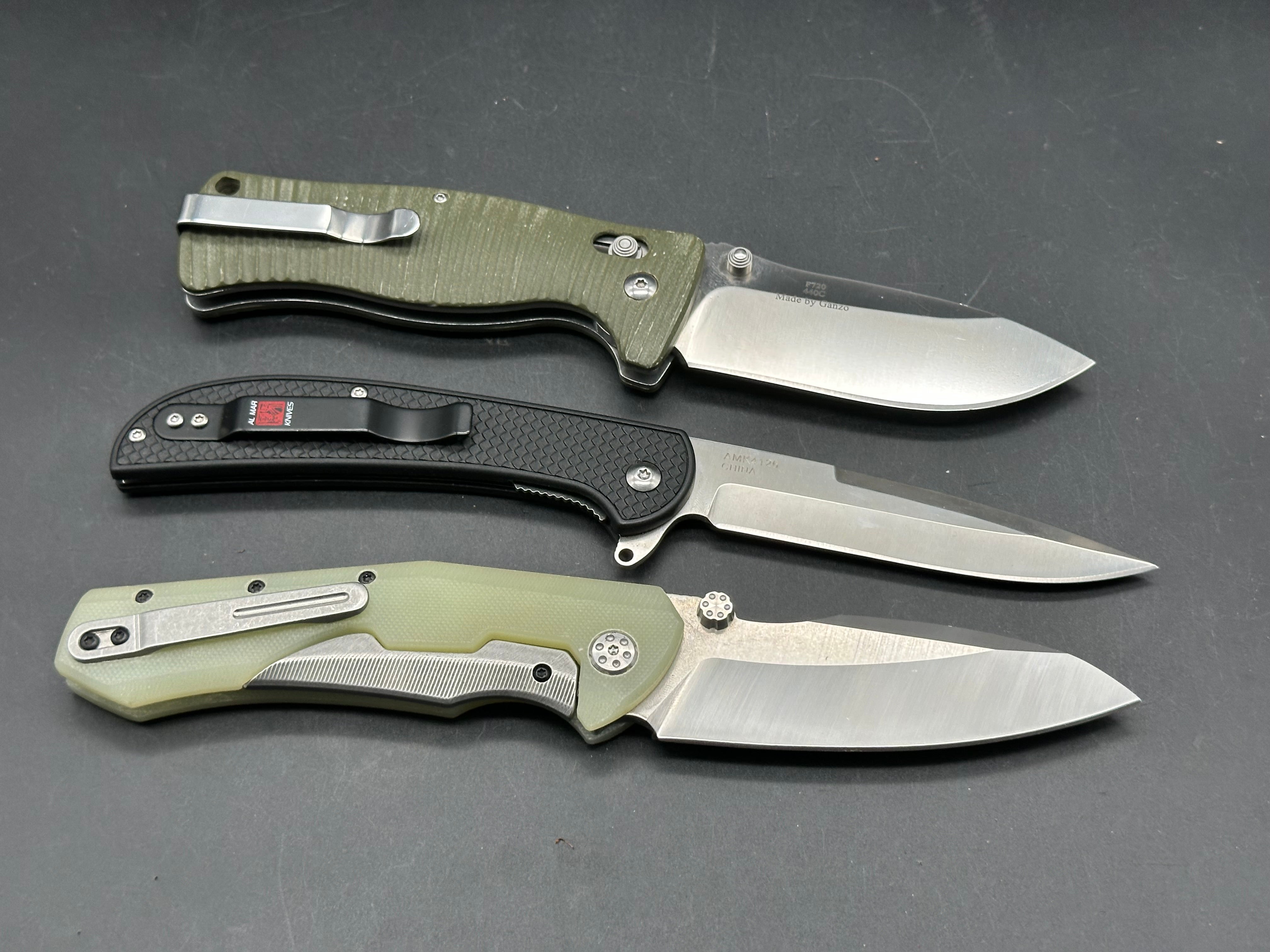 3 knife deal Al Mar, Ganzo & Unknown