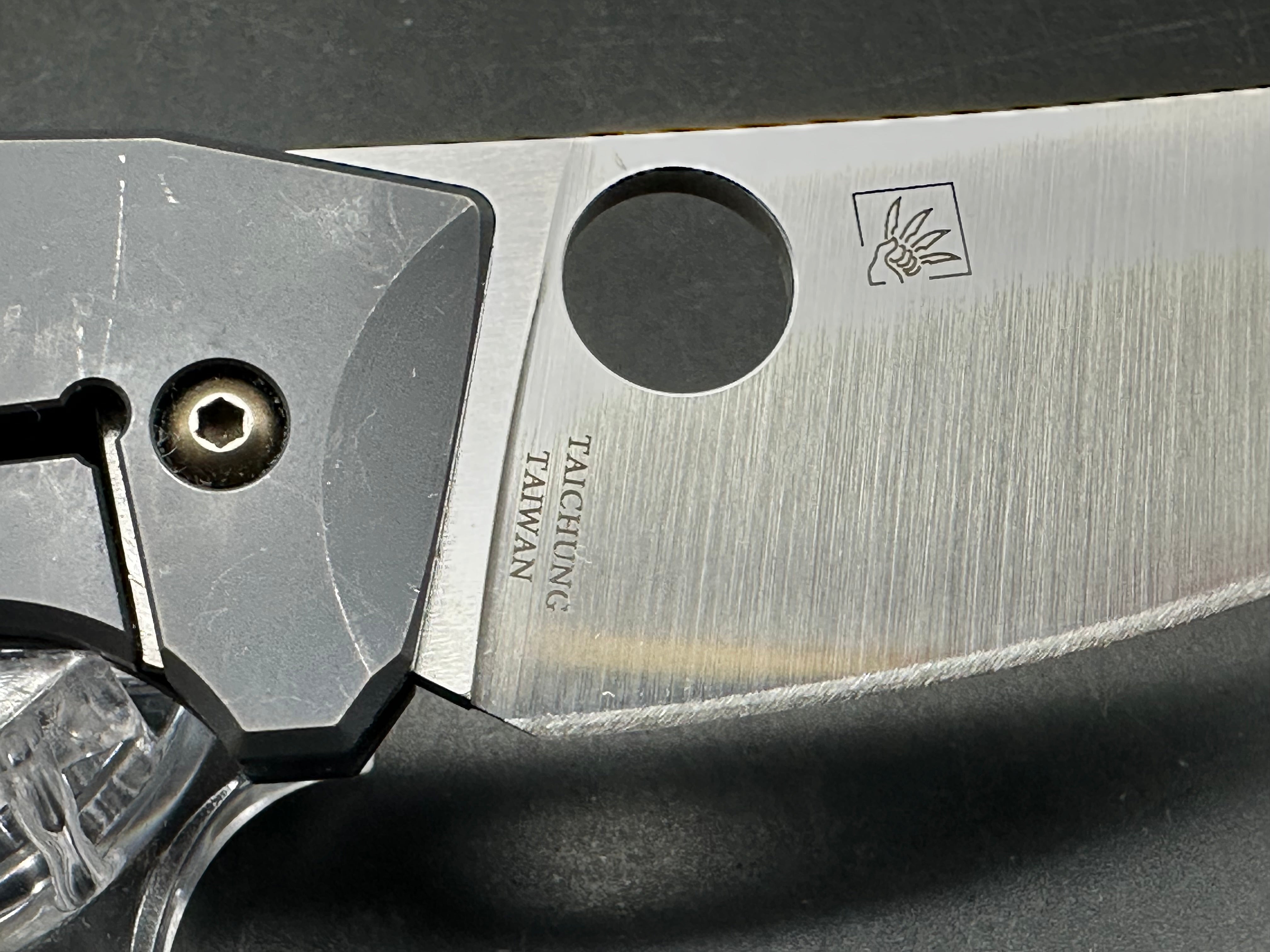 Spyderco Spydiechef LC200N KnifeJoy exclusive with aftermarket bronze titanium hardware