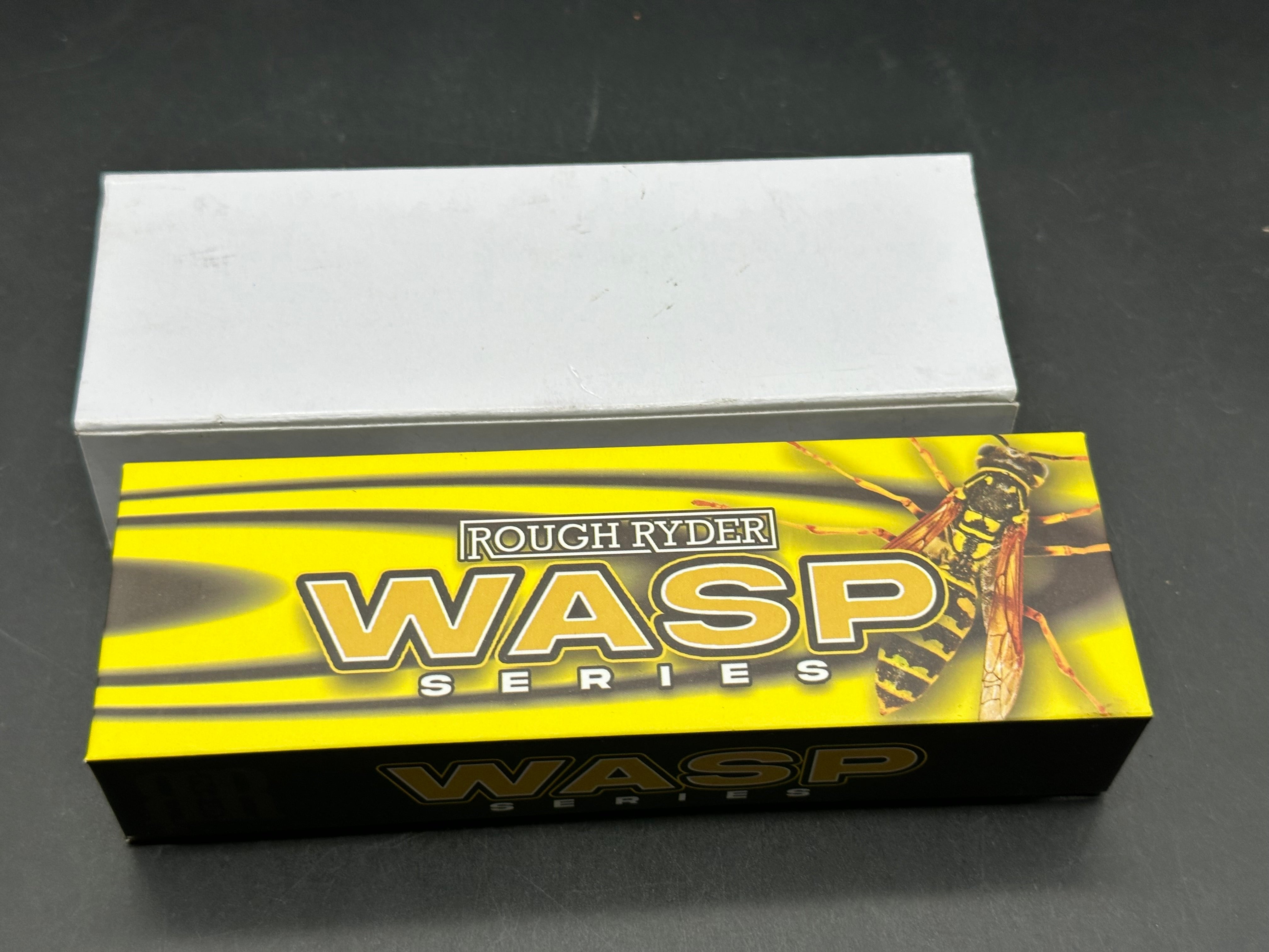 Rough Rider 2267 Wasp Linerlock Knife Black/Yellow Handles