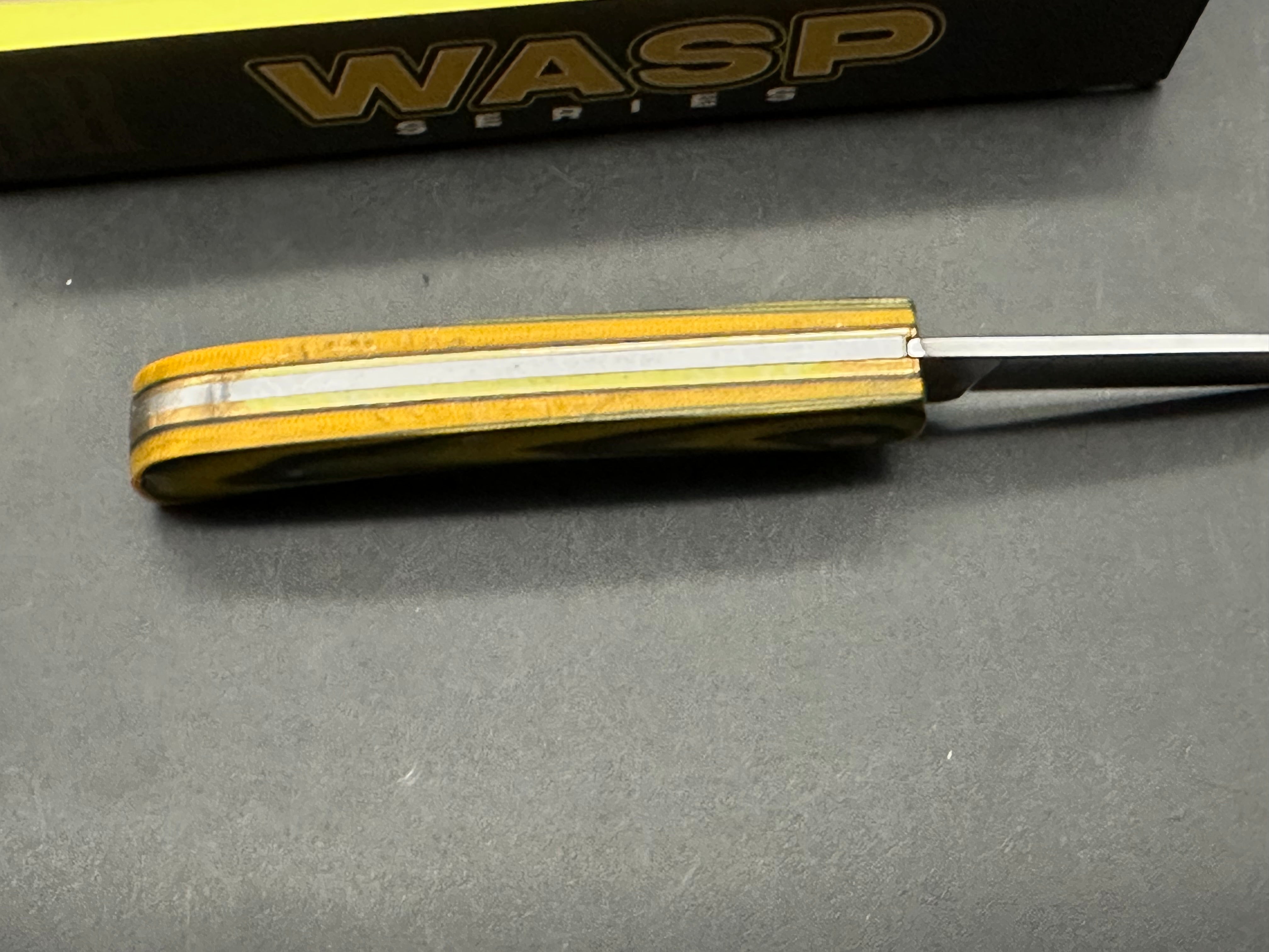 Rough Rider 2267 Wasp Linerlock Knife Black/Yellow Handles