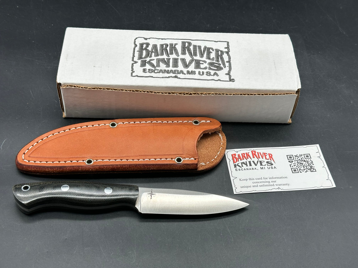 Bark River Mini-Aurora CPM-3V black canvas micarta