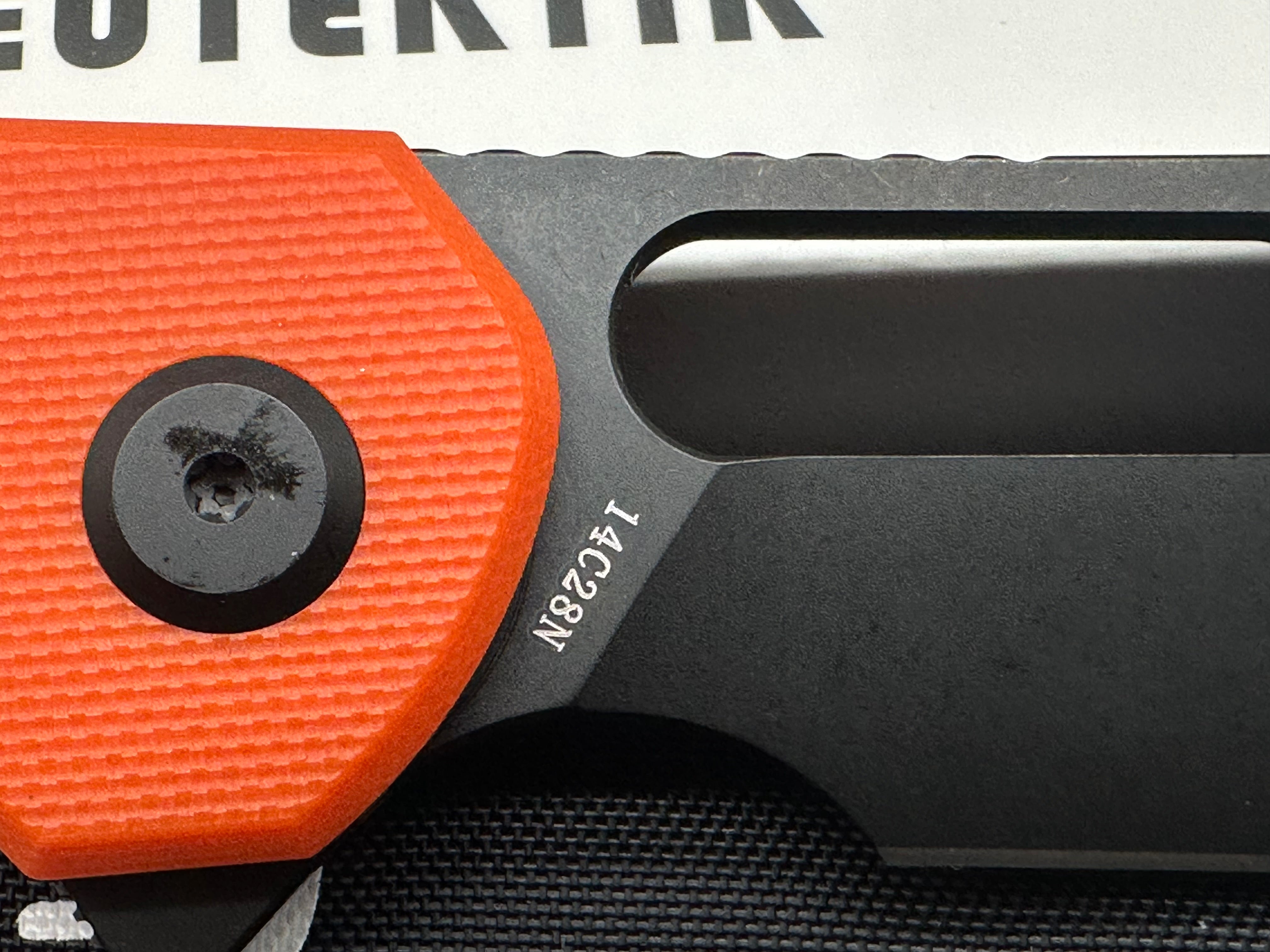 Eutektik Trinity Orange G10 Blackwashed - New in box from Eutektik knives plus LTK Koozie/Patch & Sticker w/each knife
