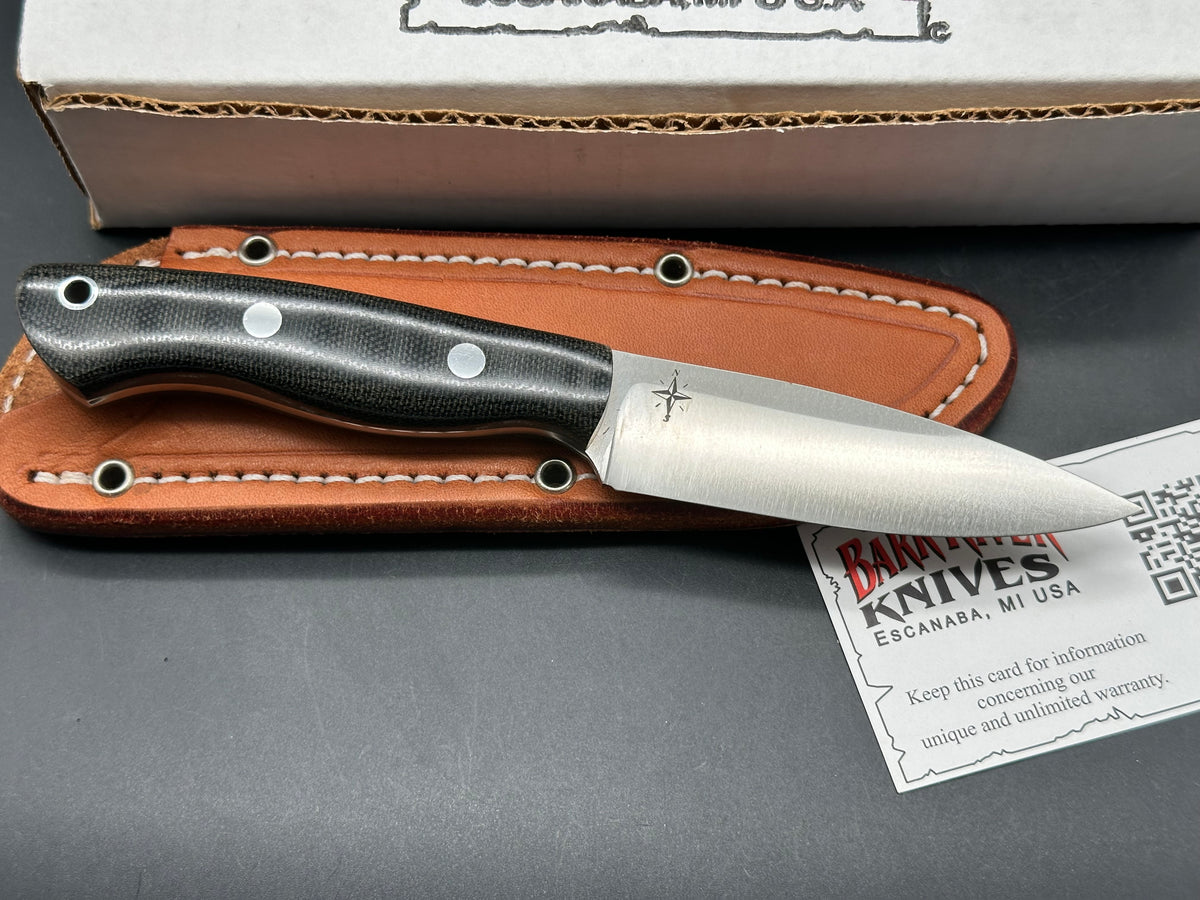 Bark River Mini-Aurora CPM-3V black canvas micarta