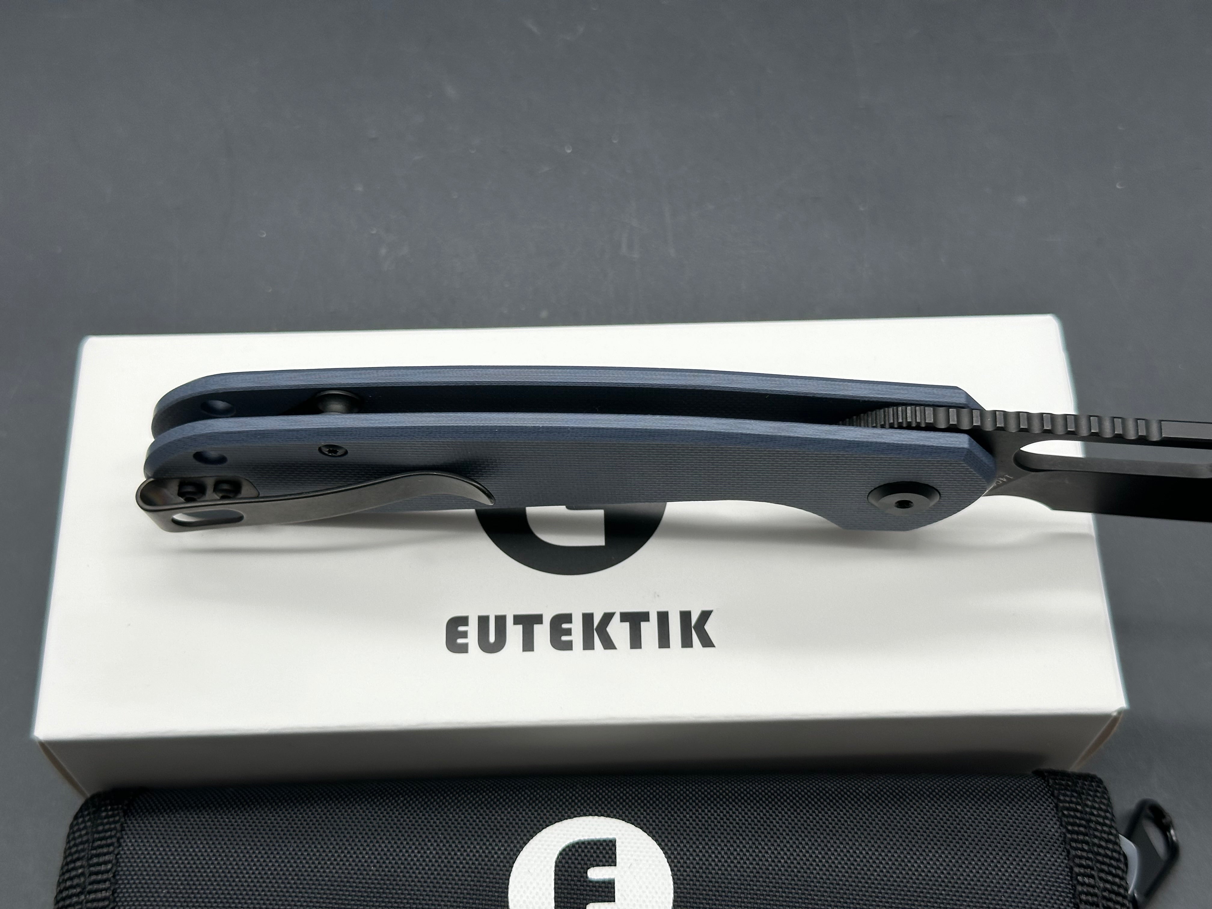Eutektik Trinity Denim G10 Blackwashed - New in box from Eutektik knives plus LTK Koozie/Patch & Sticker w/each knife