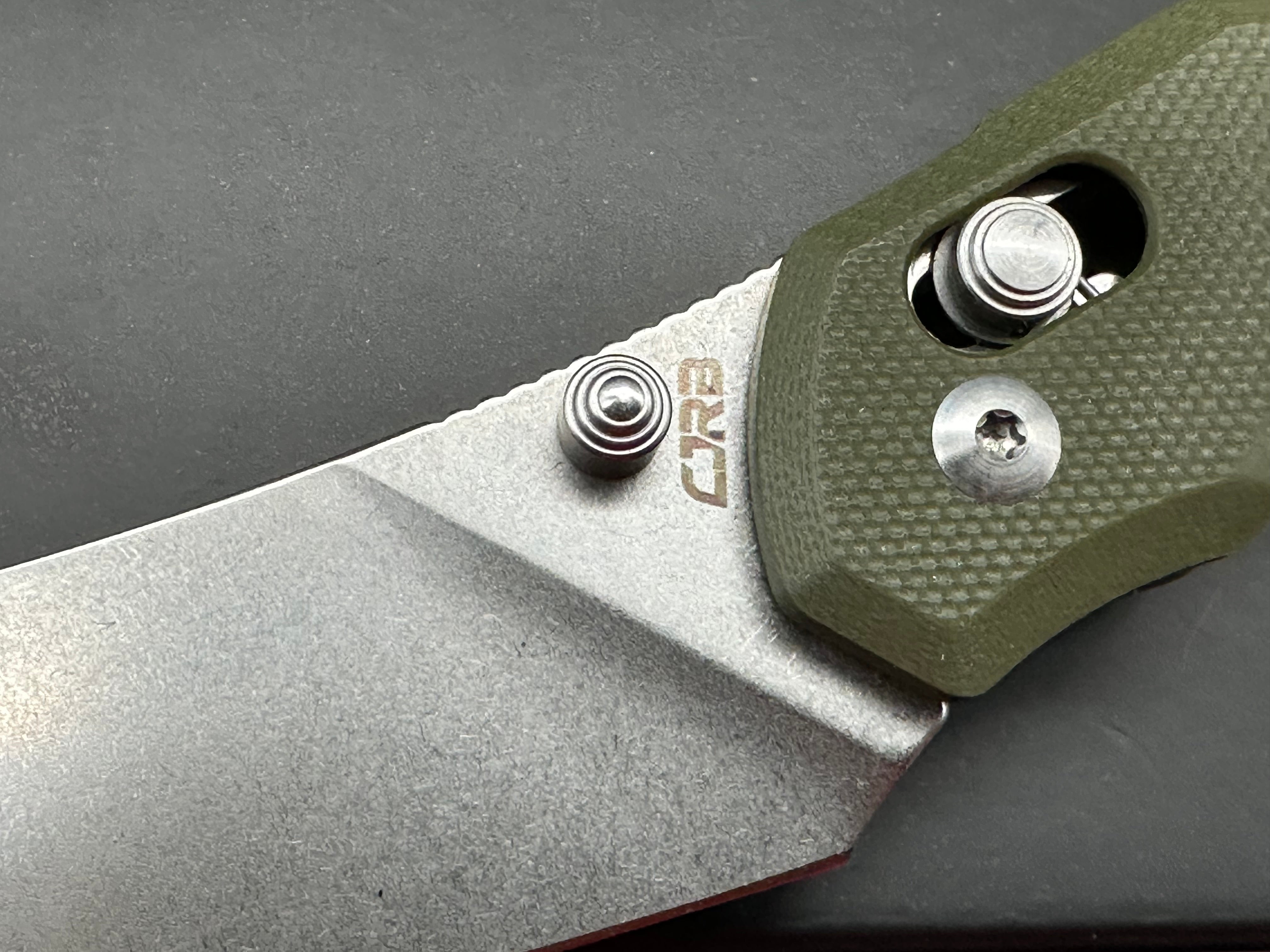 CJRB Nanner Crossbar Lock Knife Green G-10 (3.2" SW)