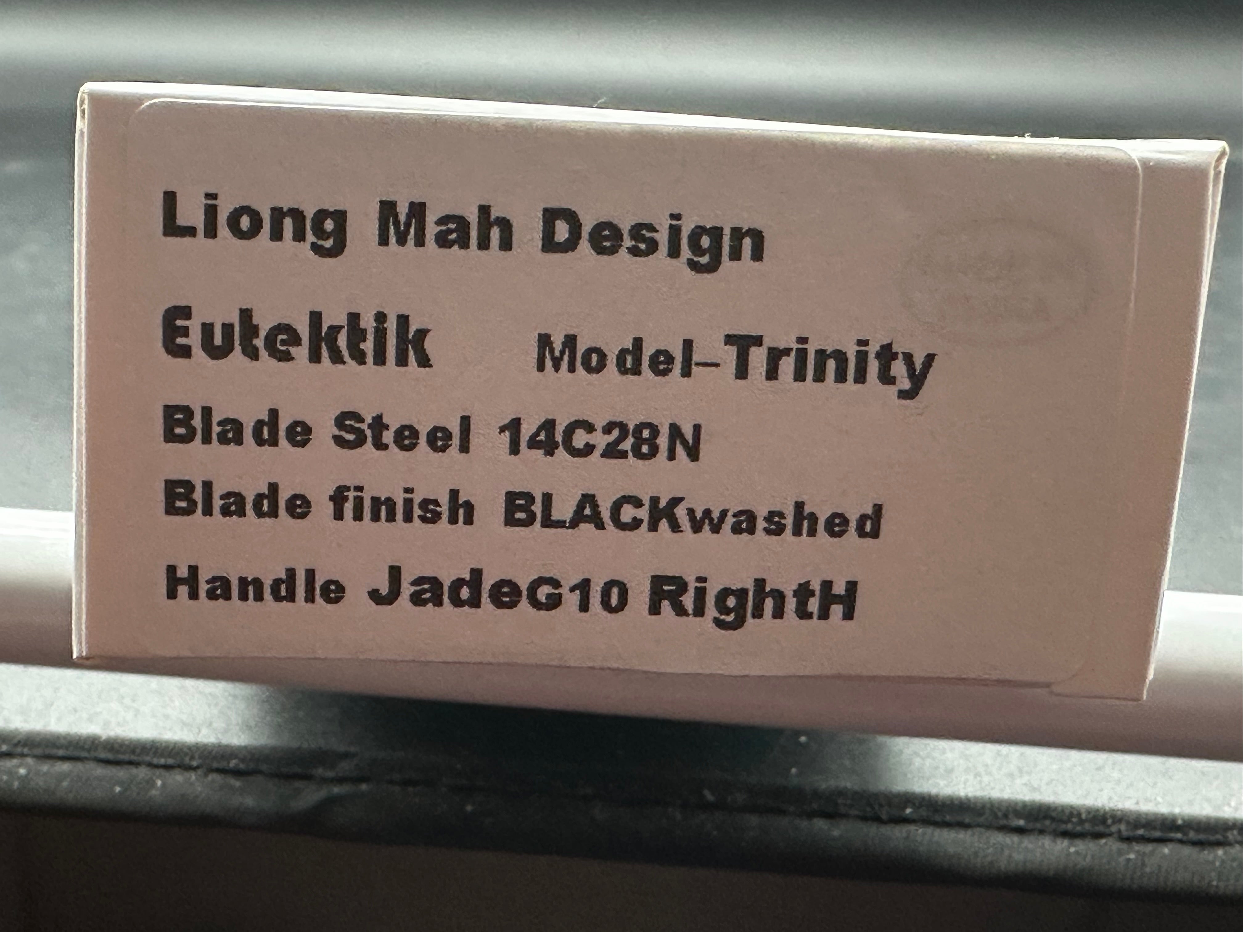 Eutektik Trinity Jade G10 - Blackwashed New in box from Eutektik knives plus LTK Koozie/Patch & Sticker w/each knife