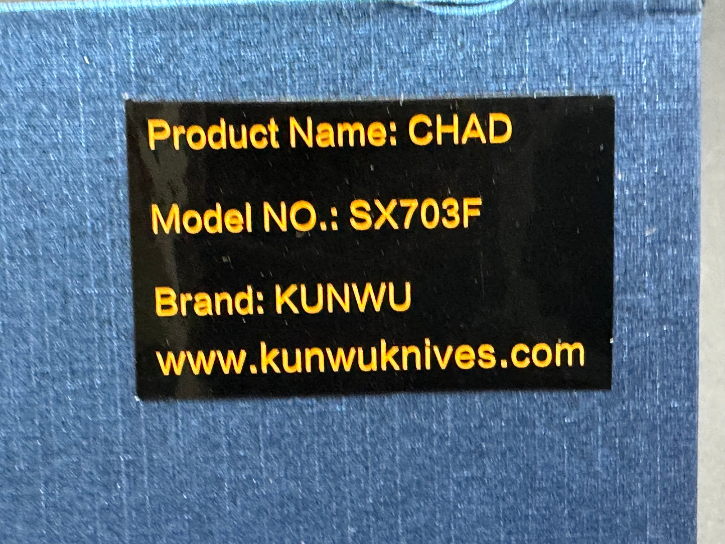 Kunwu Chad Carbon Fiber Satin DLC PM60 blade