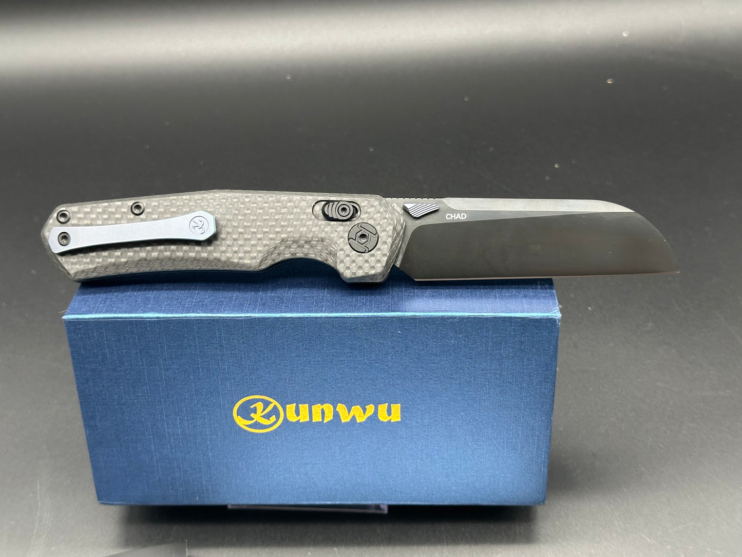 Kunwu Chad Carbon Fiber Satin DLC PM60 blade