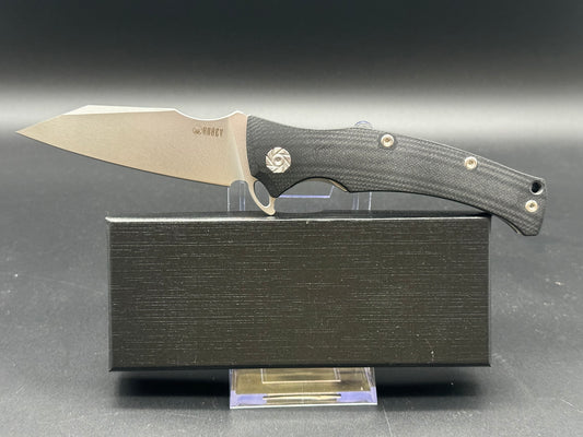 Kubey KU214 black G10 scales w/D2 blade