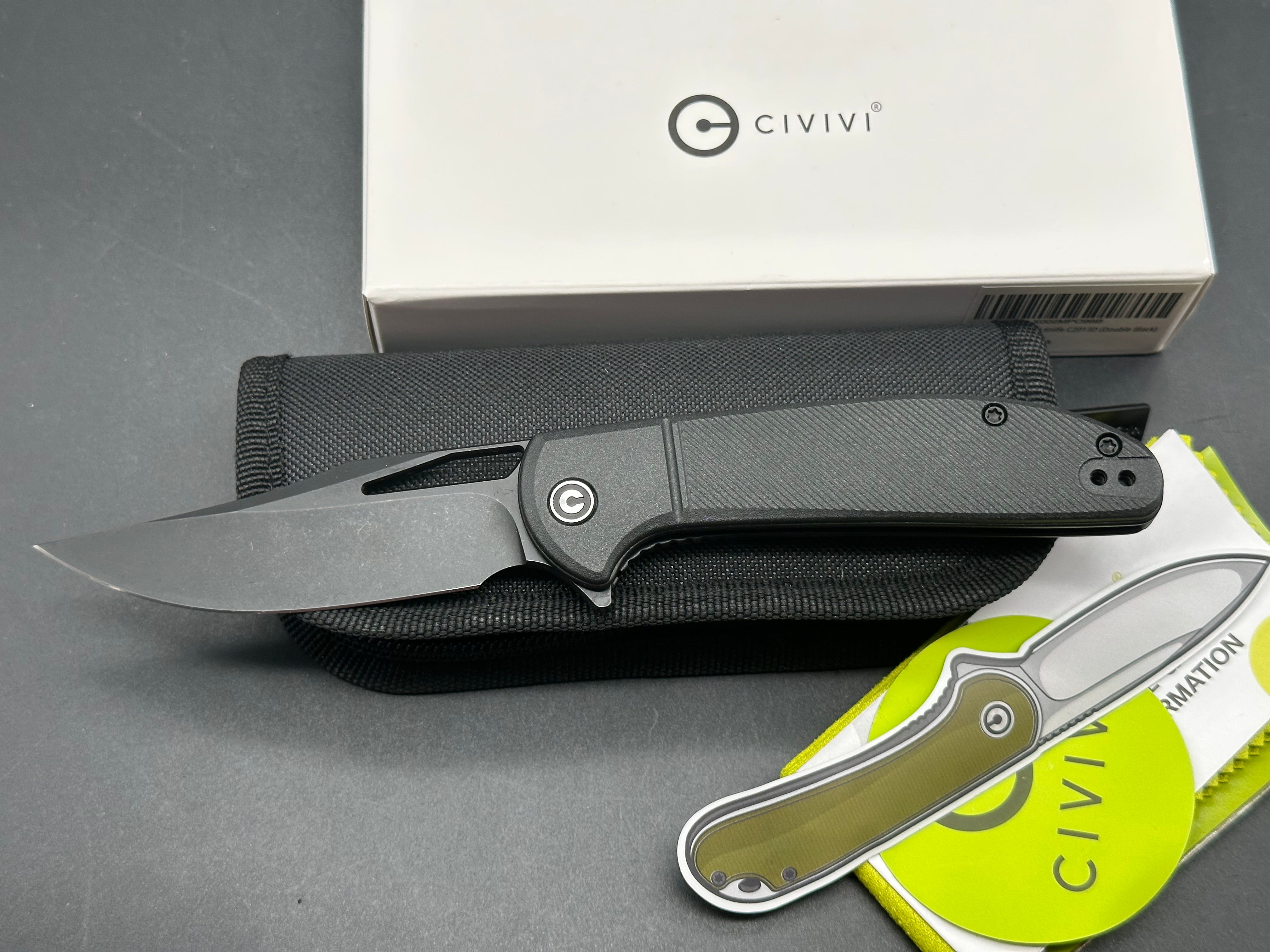 CIVIVI Ortis Liner Lock Knife Black FRN (3.25" Black Stonewash)
