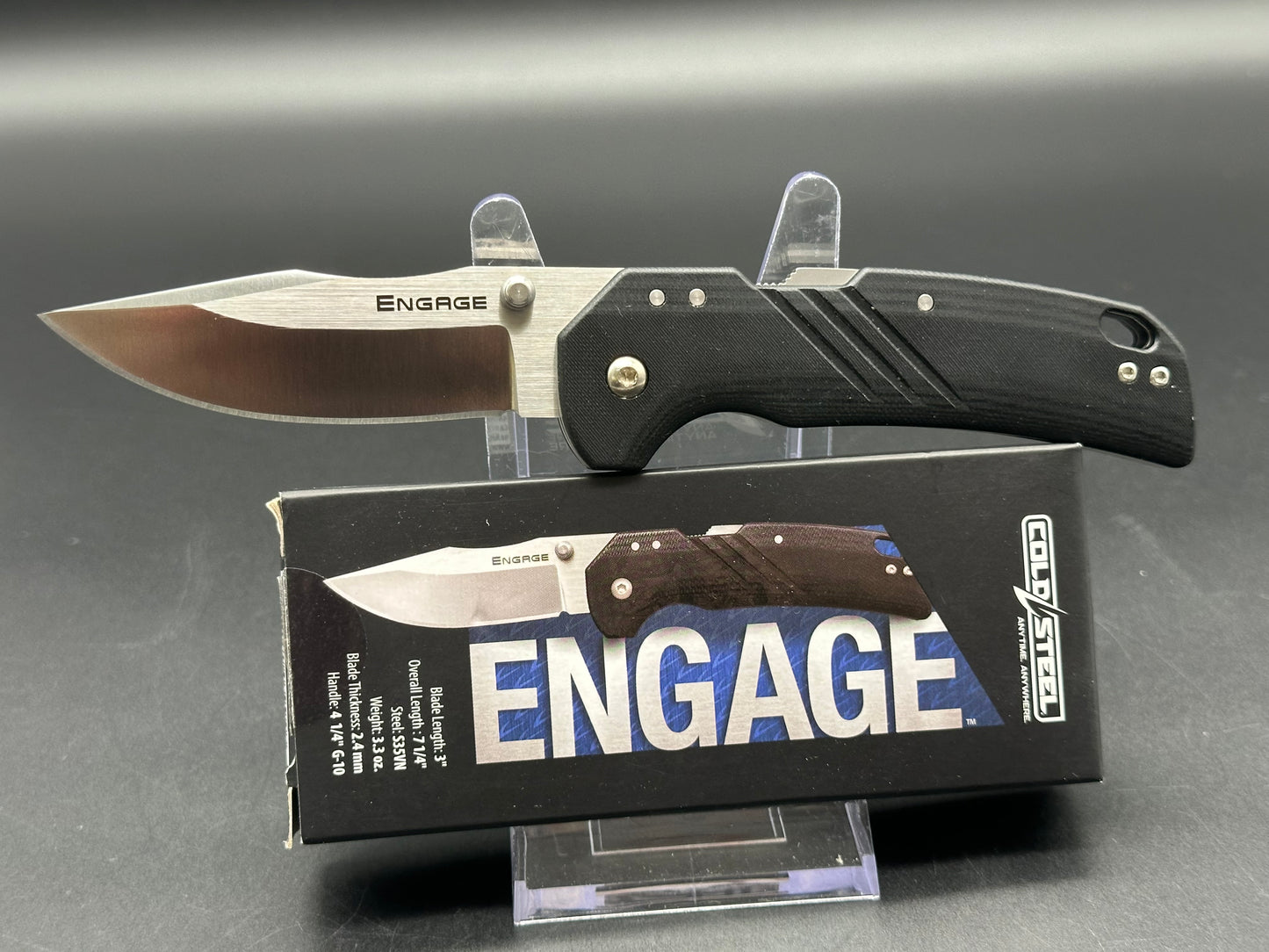 COLD STEEL ENGAGE ATLAS LOCK FOLDING KNIFE BLACK G10 HANDLE S35VN