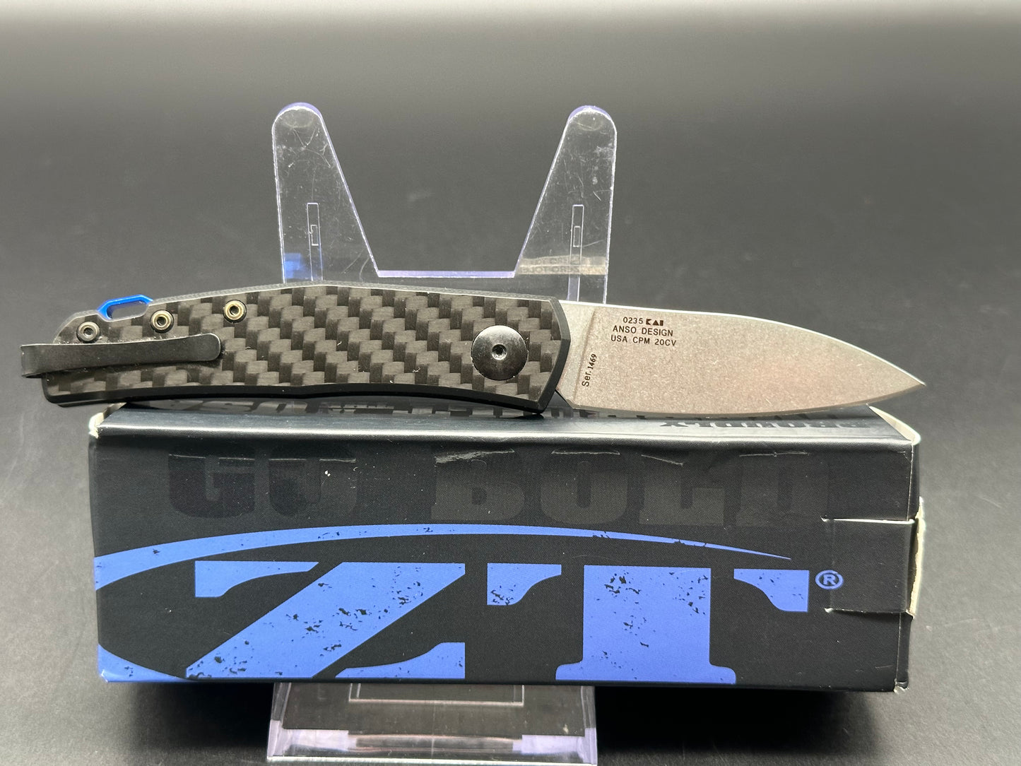 Zero Tolerance Anso 0235 Slip-Joint Knife Carbon Fiber (2.6" Stonewash)