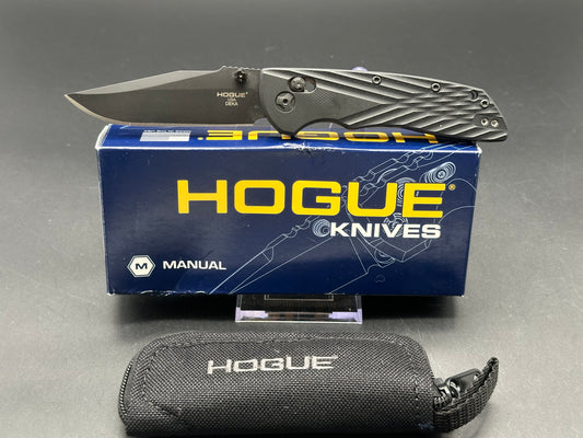 Hogue Knives Deka Clip Point Pocket Knife Black G-10 (3.25" Black 20CV)