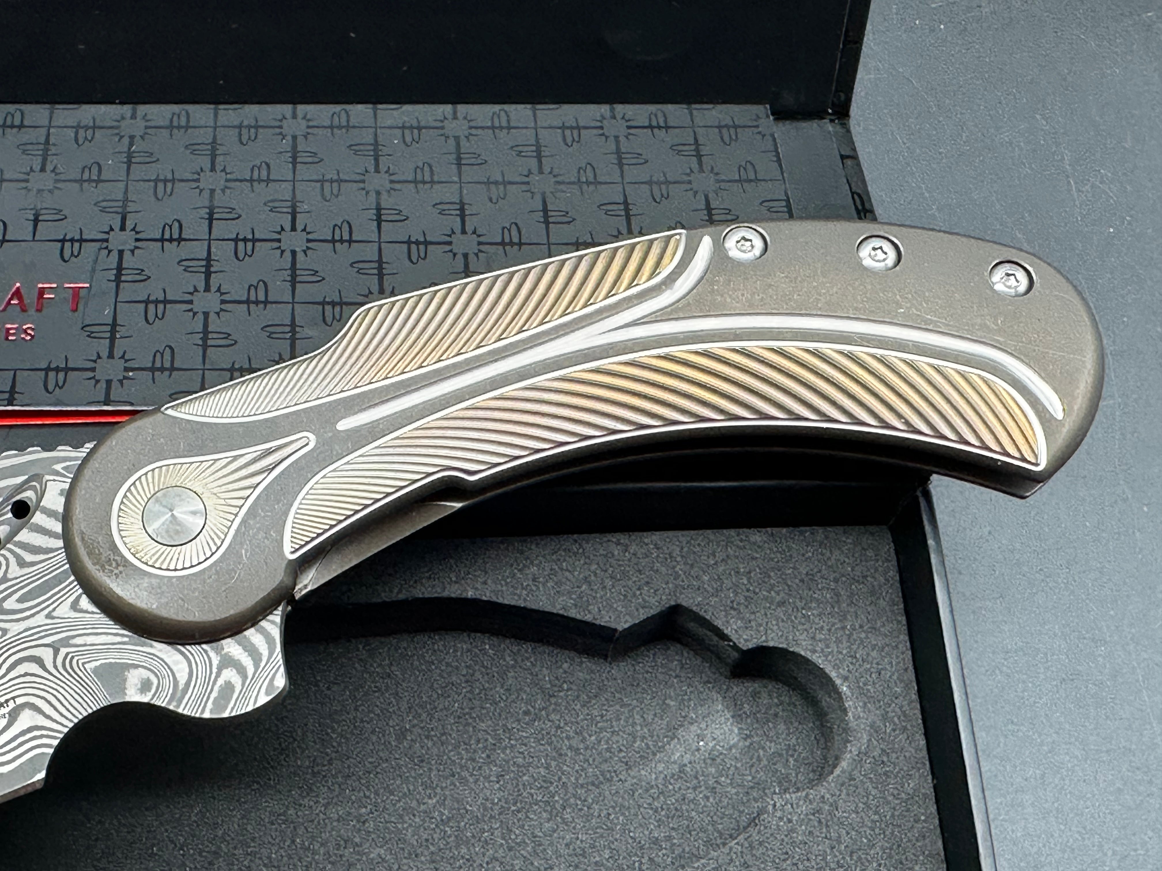 Begg knives Steelcraft Field Marshall Bronze/Gold/Silver w/Thor Damasteel blade