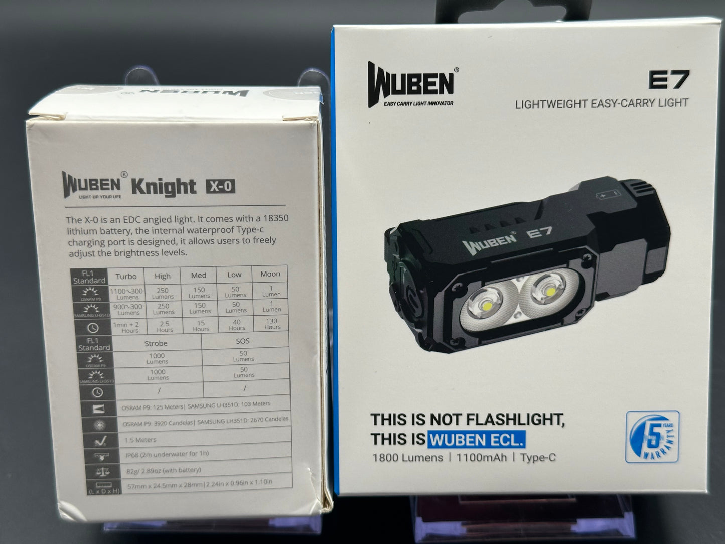 Wuben E7 Headlamp & Wuben X-0 Knight bundle