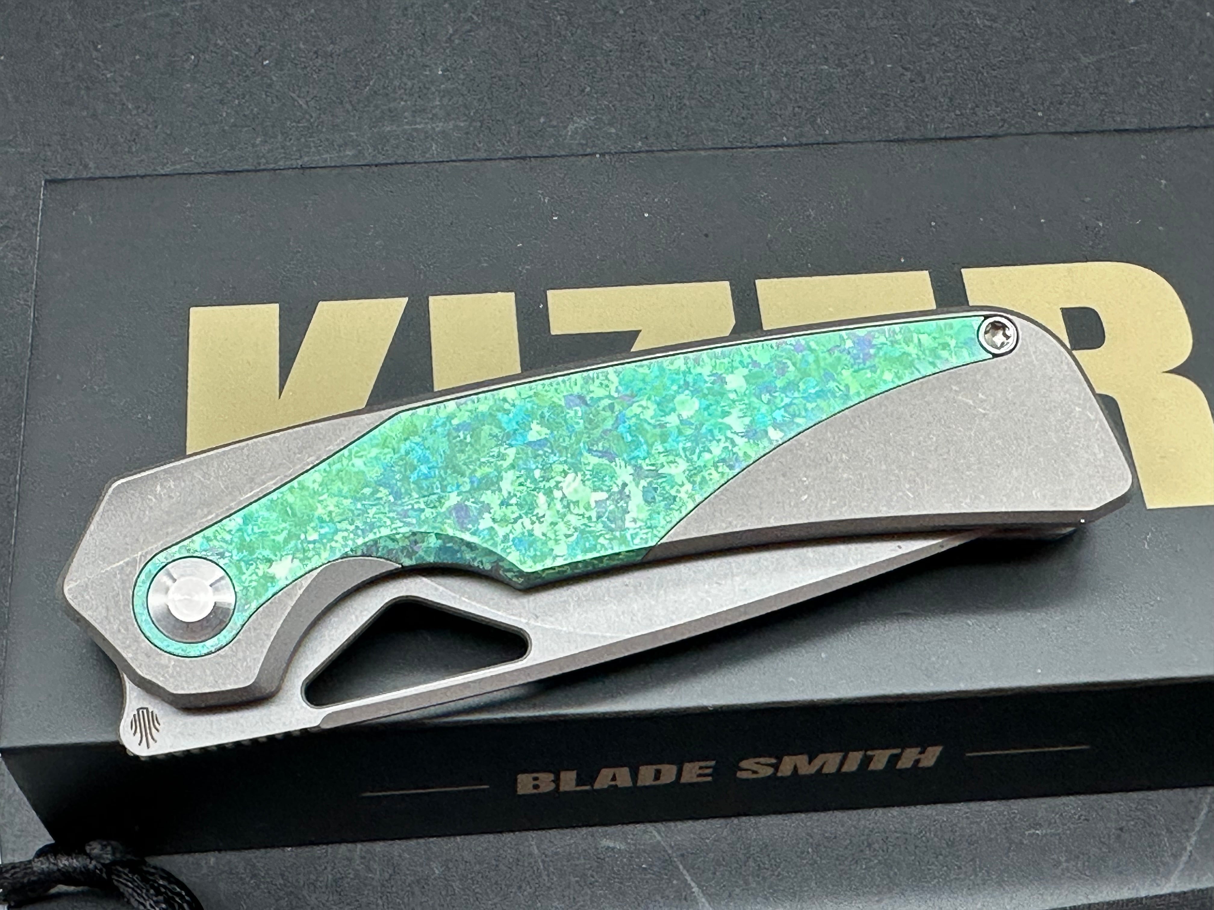 Kizer Topsail Frame Lock Knife Titanium + Crystalized Ti (3.1" BB)