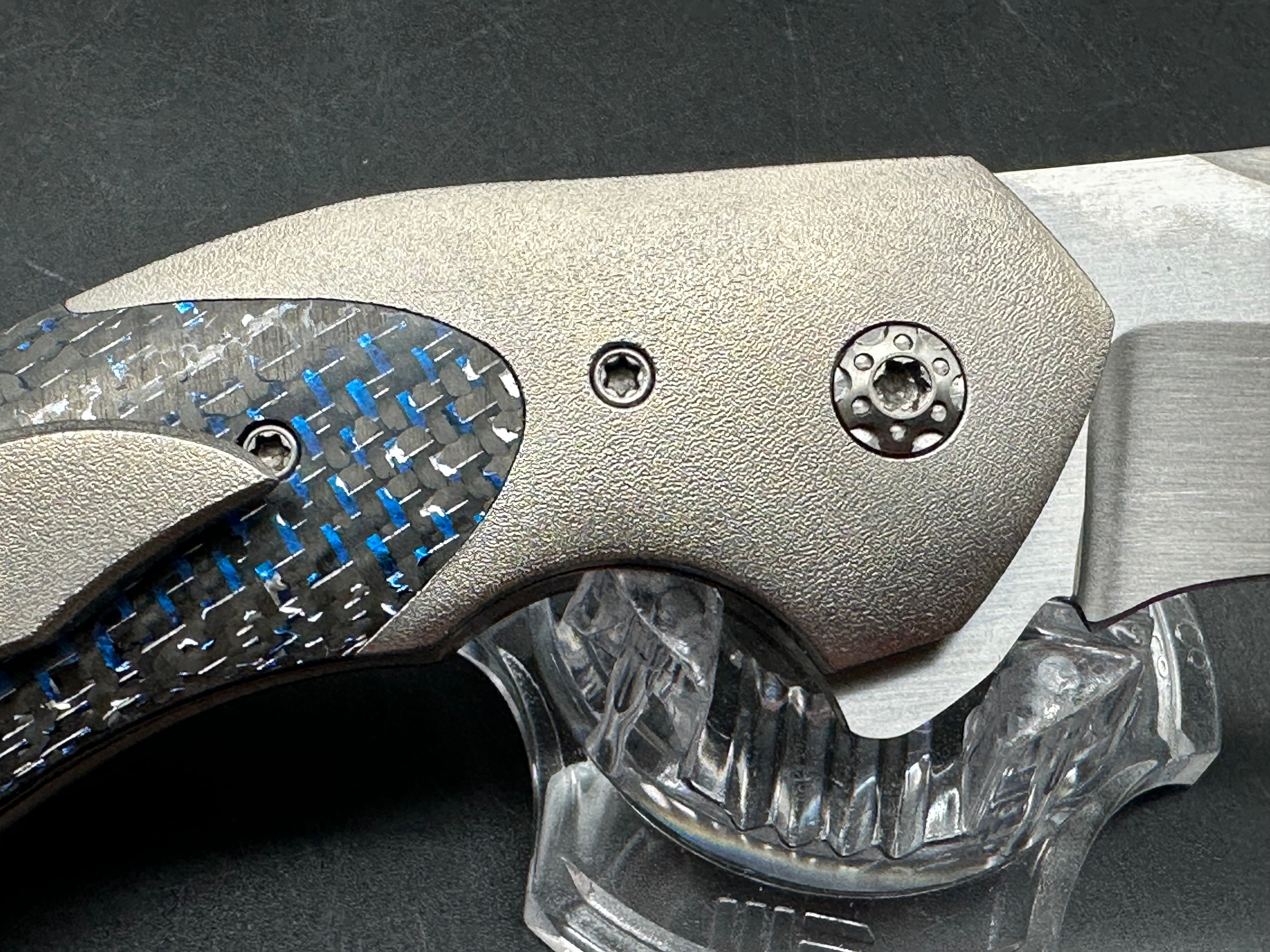 Joel Chamblin JVO Designs Uppercut: Designed by Jared Von Otterloo. 3.125 inch hand rubbed, satin finish recurve blade