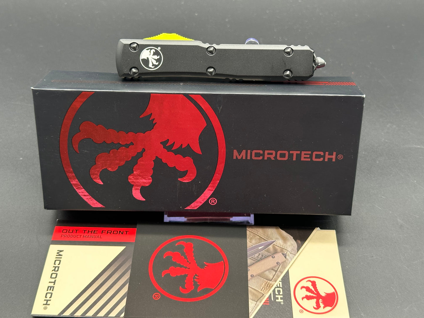 Microtech MagnaCut Ultratech D/E OTF Automatic Knife (3.4" Black)