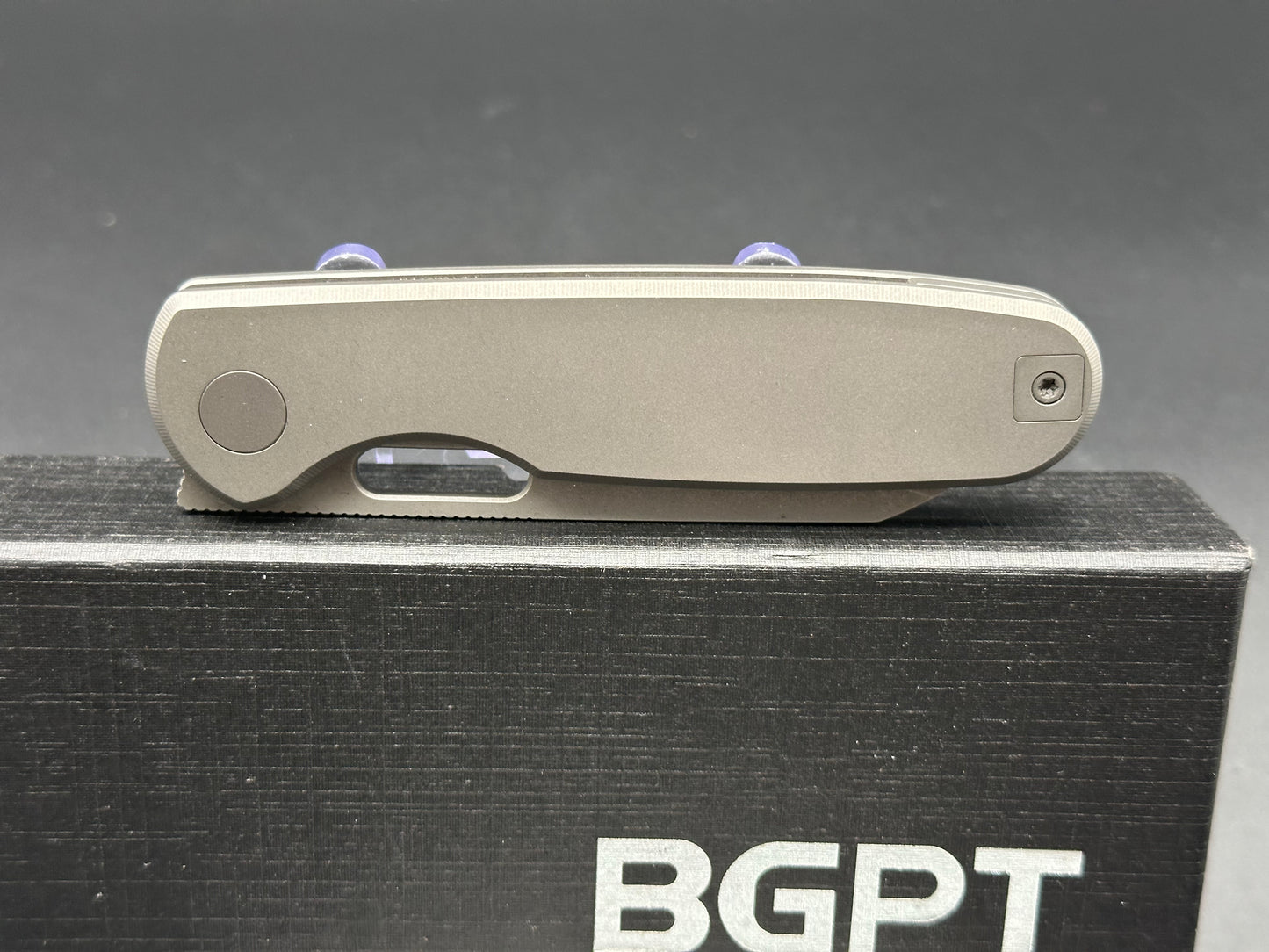 Bridgeport 1827 FL, 3.3" 20CV Stonewash Blade with Titanium Handle