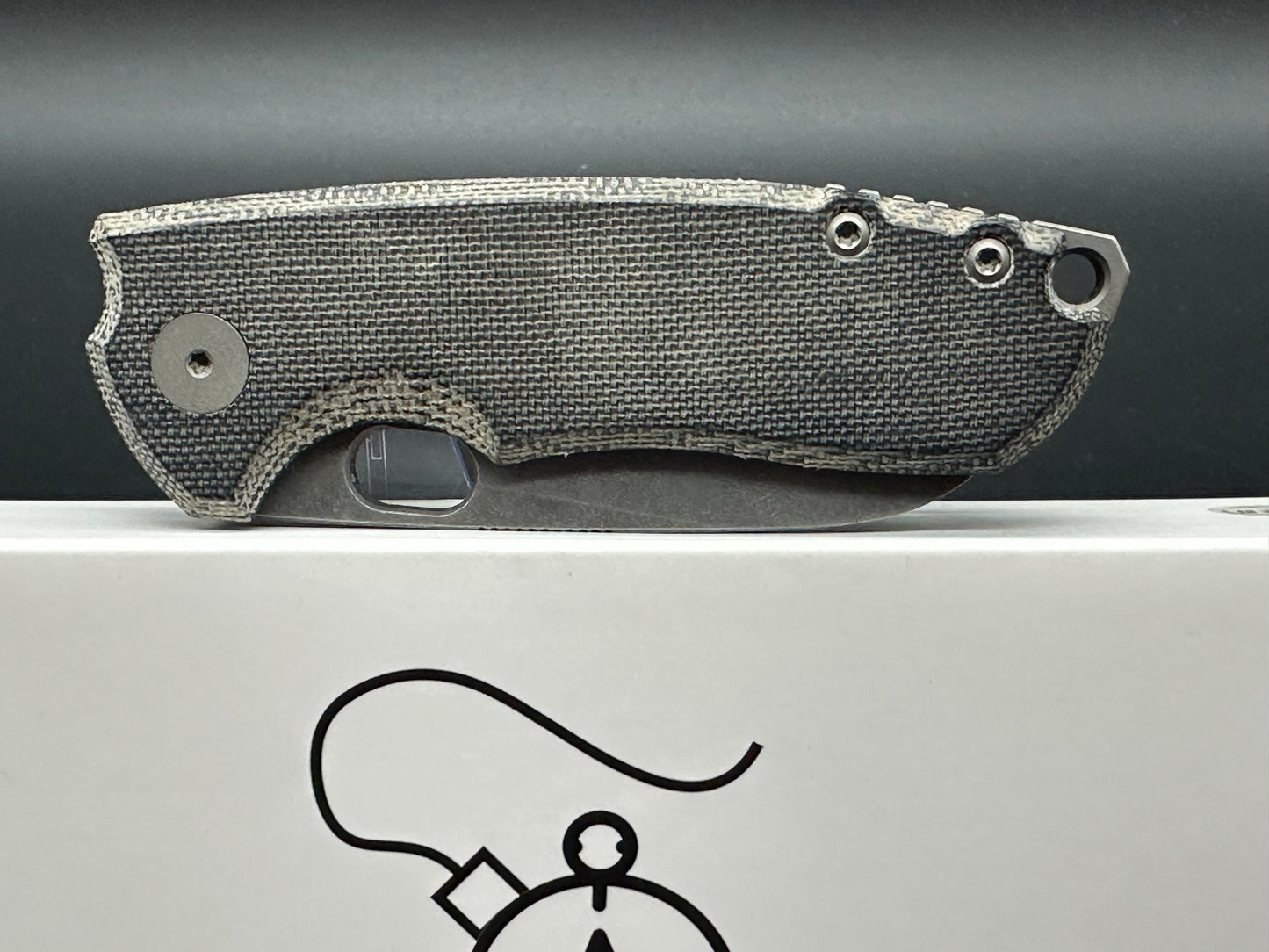 URBAN EDC F5.5 - Blue Denim MICARTA W/ ACID-ETCHED M390 BLADE