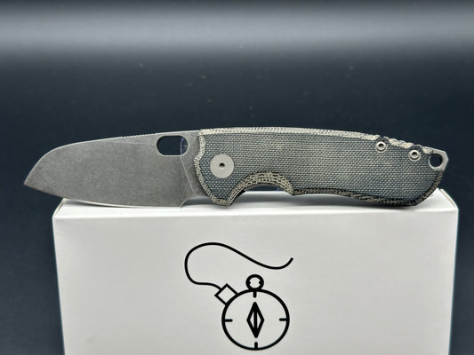 URBAN EDC F5.5 - Blue Denim MICARTA W/ ACID-ETCHED M390 BLADE