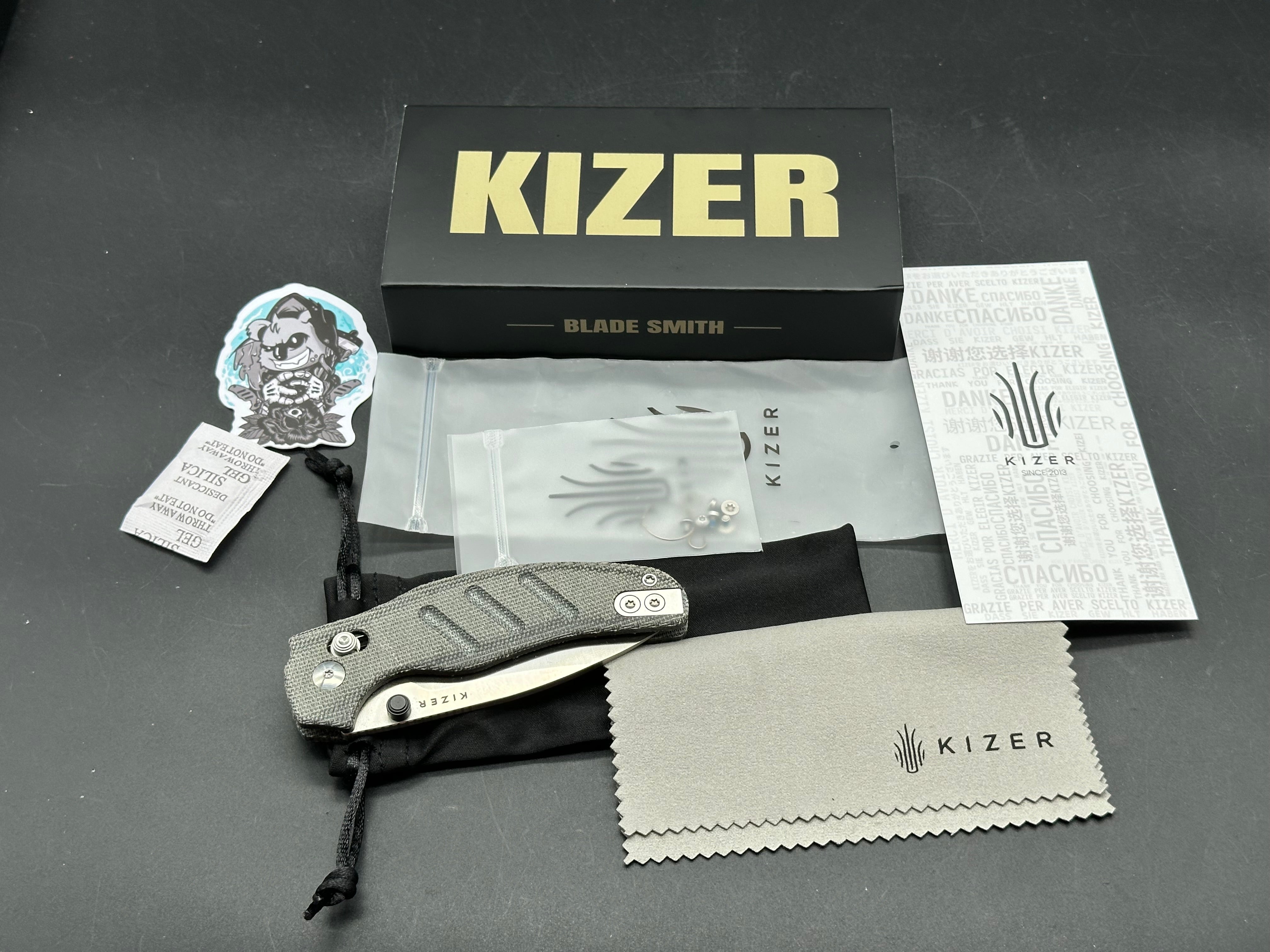 Kizer Sheepdog Knives | C01C 2.9 CD | ELMAX | NORPLEX ULTREX MICARTA