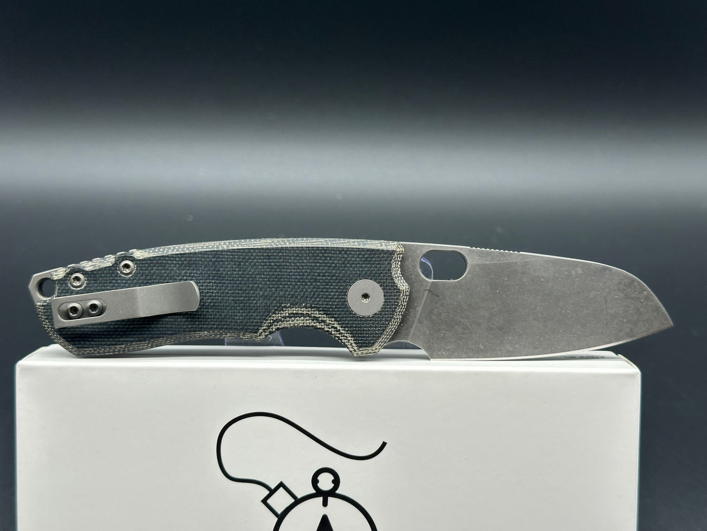 URBAN EDC F5.5 - Blue Denim MICARTA W/ ACID-ETCHED M390 BLADE