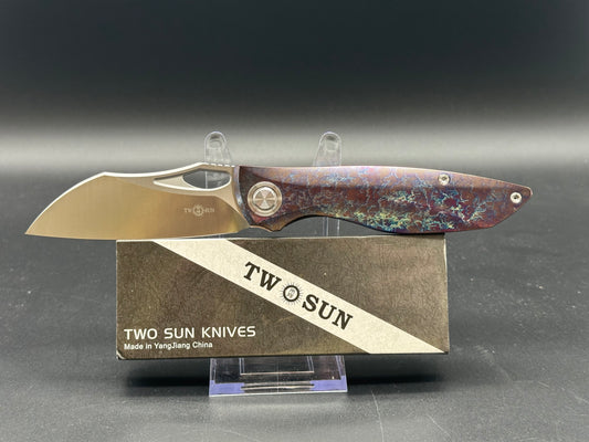 TwoSun TS270 color Titanium handle w/M390 blade