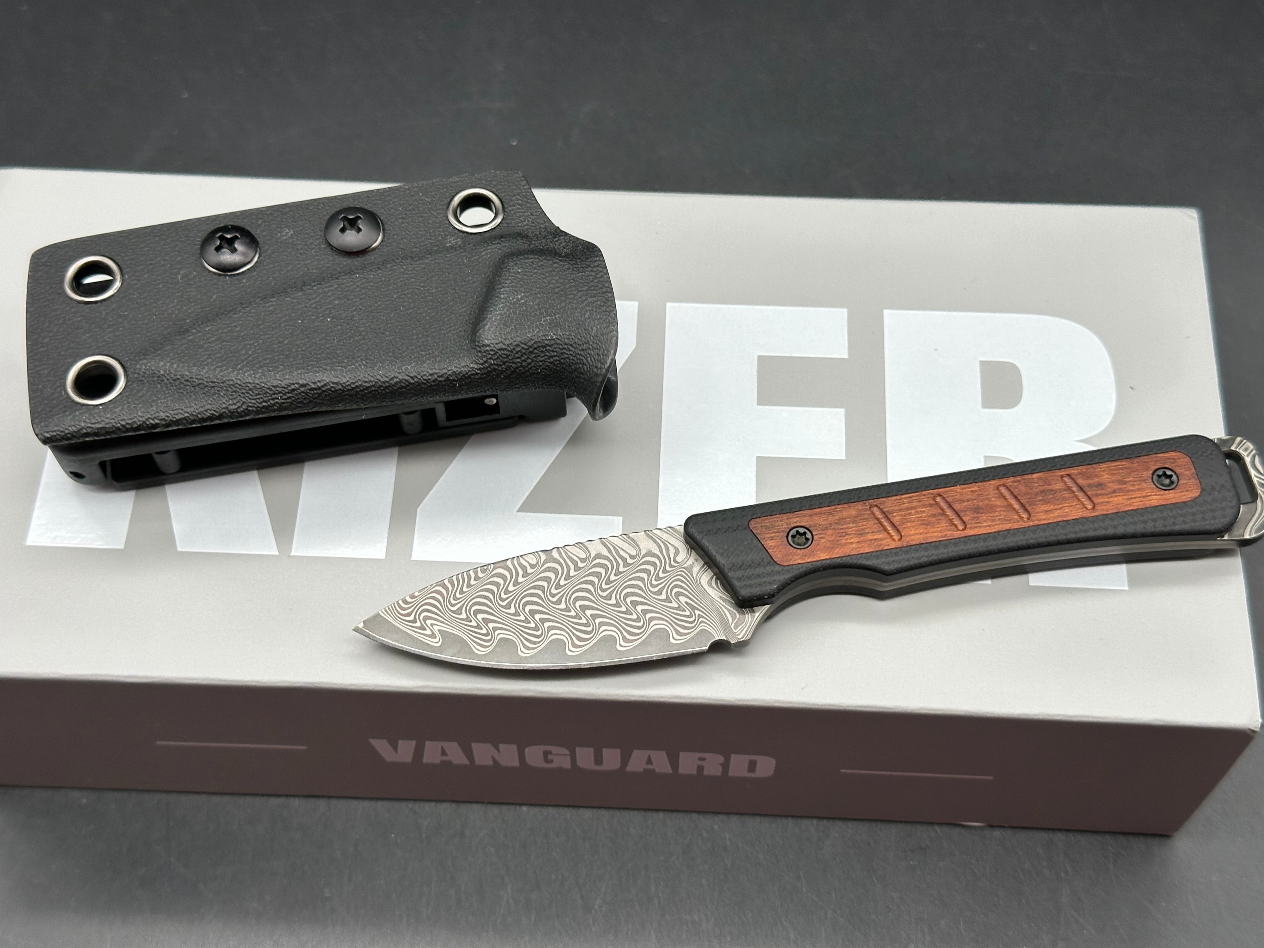 Kizer WHISKEY JACK | DAMASCUS | G10 & MKURUTI WOOD