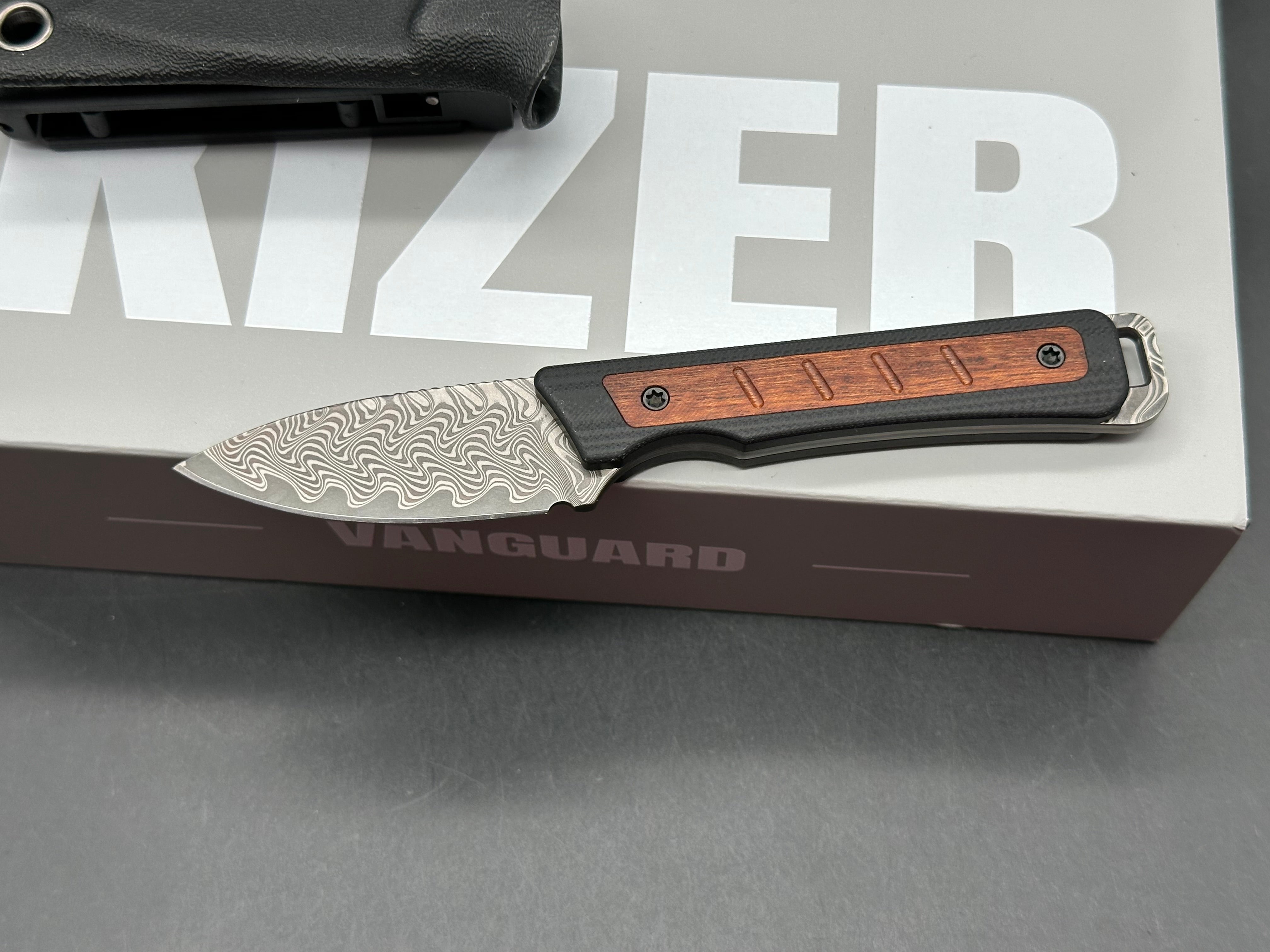 Kizer WHISKEY JACK | DAMASCUS | G10 & MKURUTI WOOD