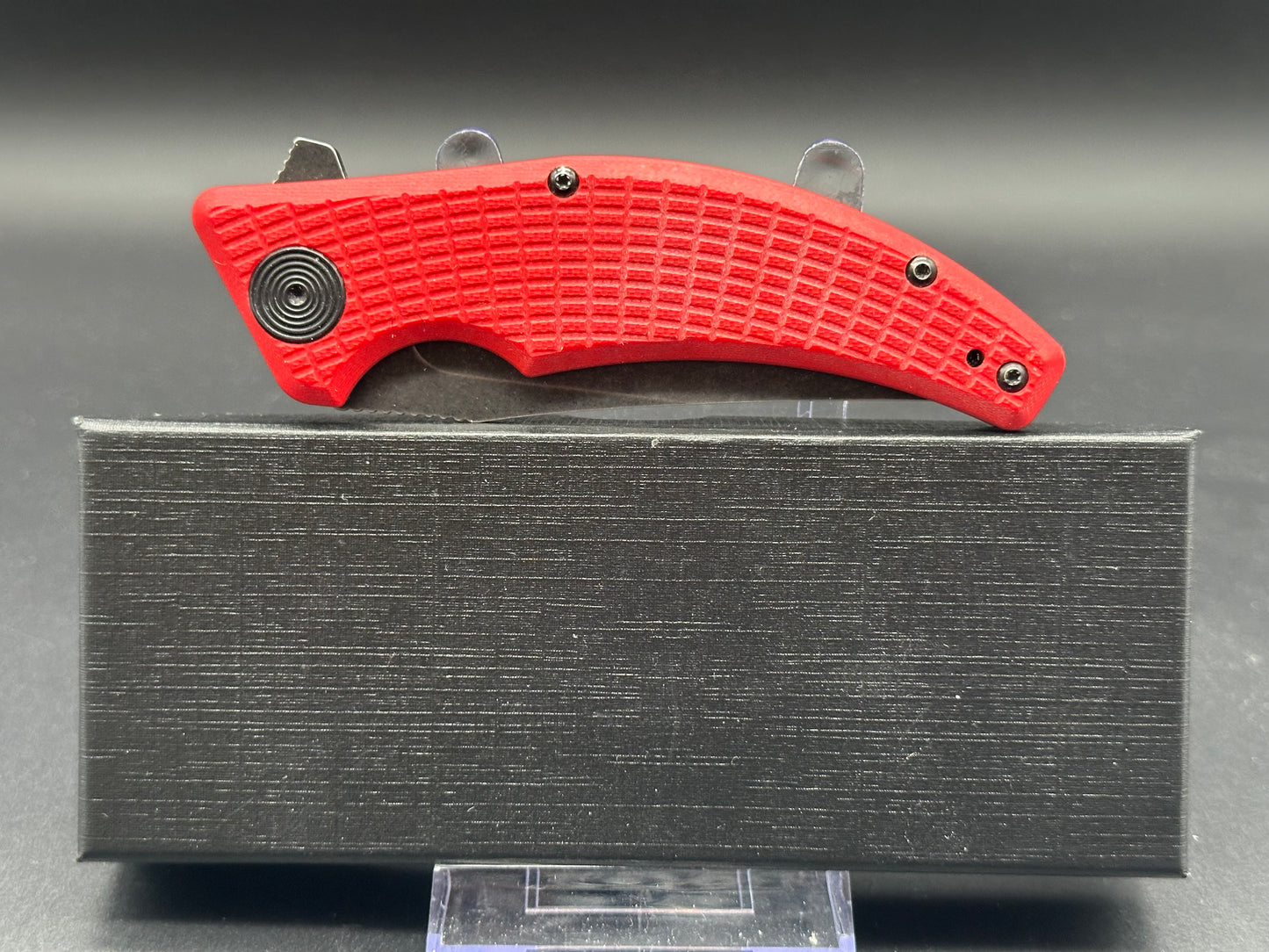 Steel Will Sargas Liner Lock Knife Red G-10 (3.25" Black Stonewash)