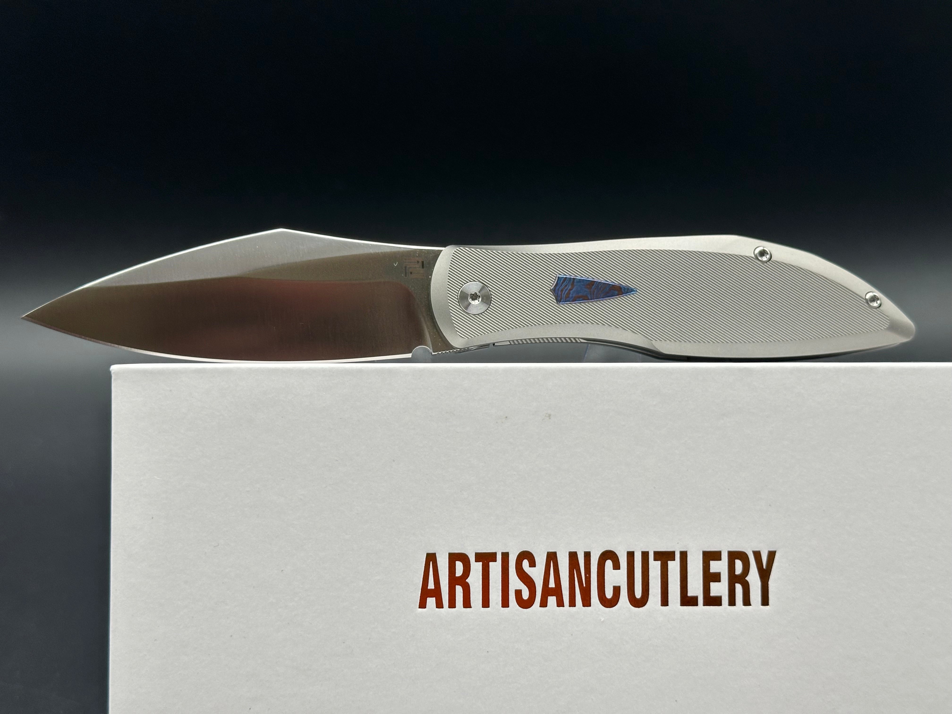 ARTISANCUTLERY WEYDEN ATZ-1859G S90V BLADE TITANIUM HANDLE