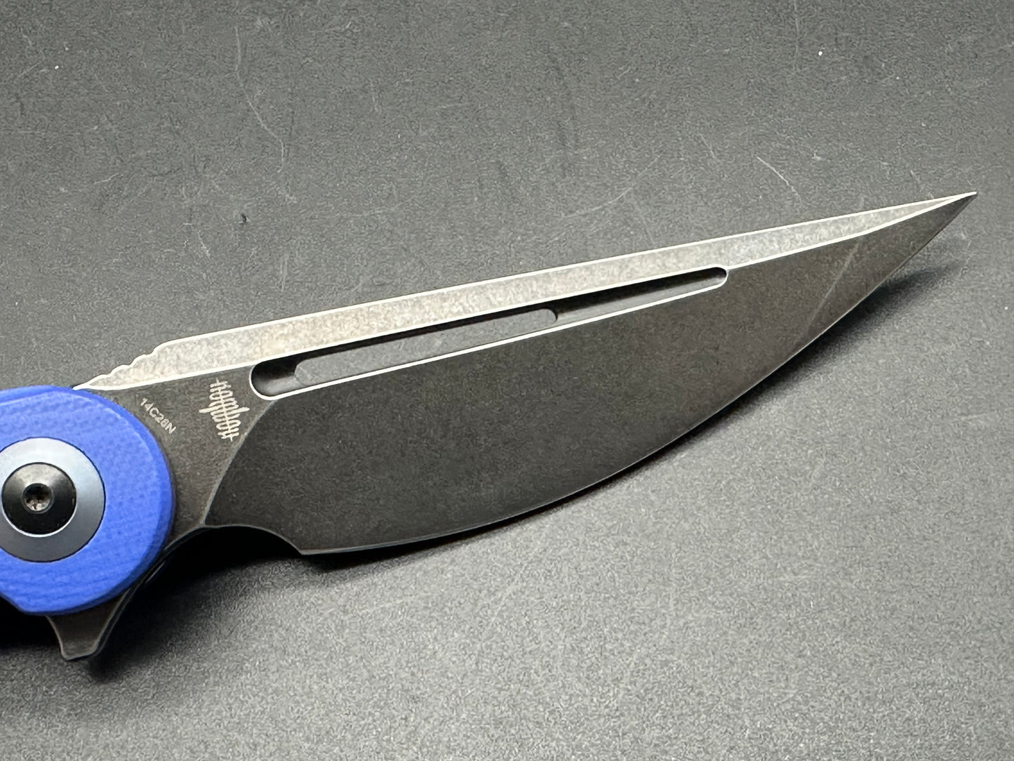 Bestech Knives Irida Liner Lock Knife Blue G-10 (3.75 " Black Stonewash)