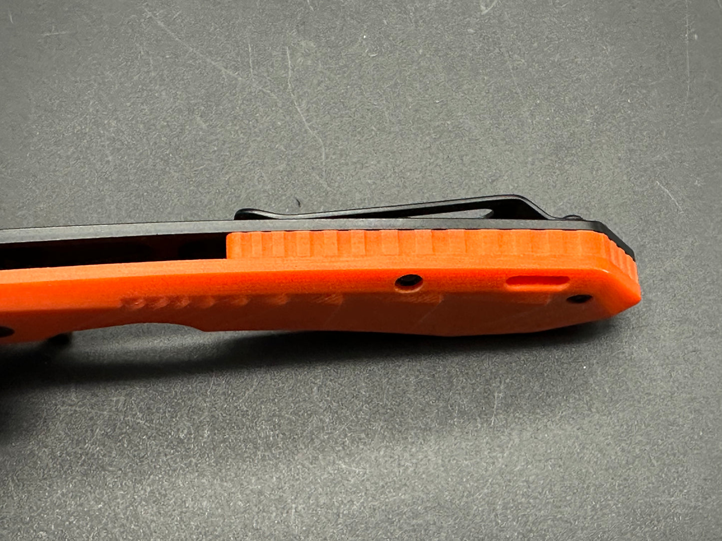 Real Steel Pelican Frame Lock Knife Orange G-10 (3.5" Black)