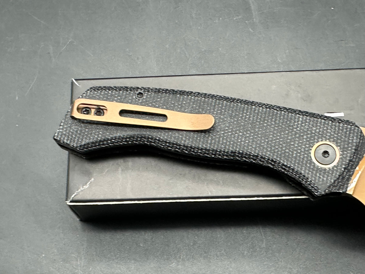 REMETTE RT-Steed Innovative Button Liner Lock Design 14C28N Blade Micarta Handle Knife