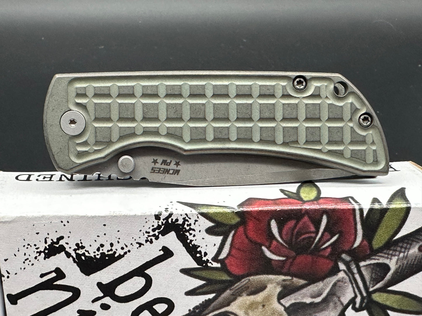 McNees Knives MAC2 Frame Lock Knife Frag Atomic Green (3.5”Matte SW) MagnaCut