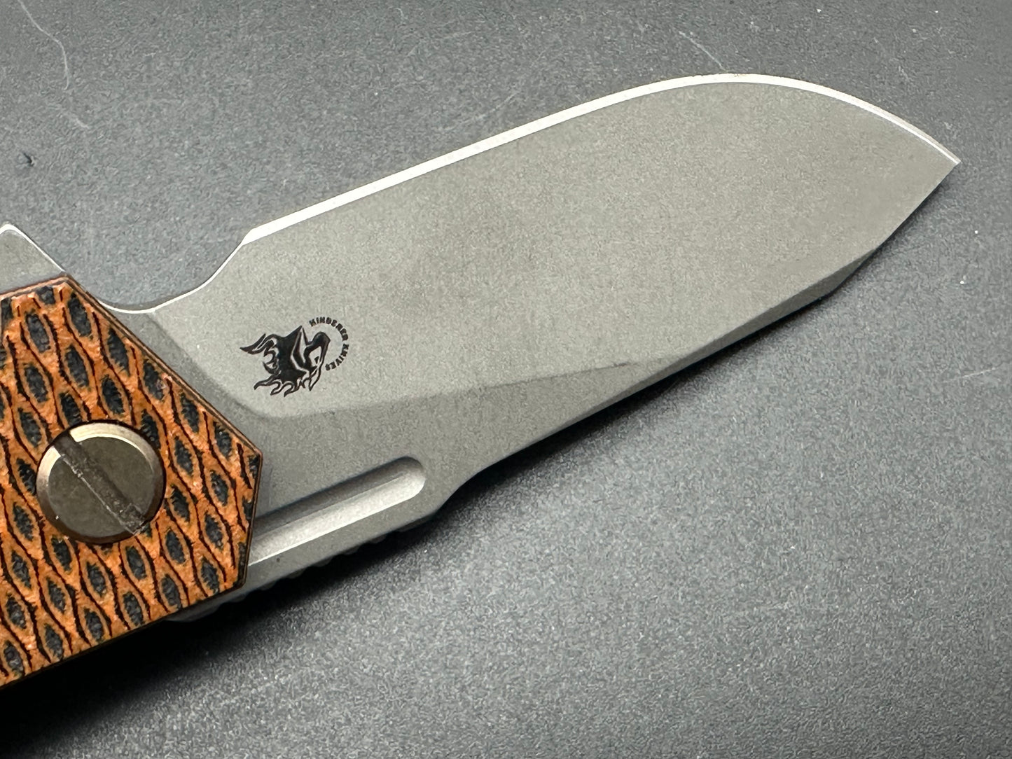 Hinderer Half Track Tri-Way pivot Titanium frame/Orange/black G10 scale