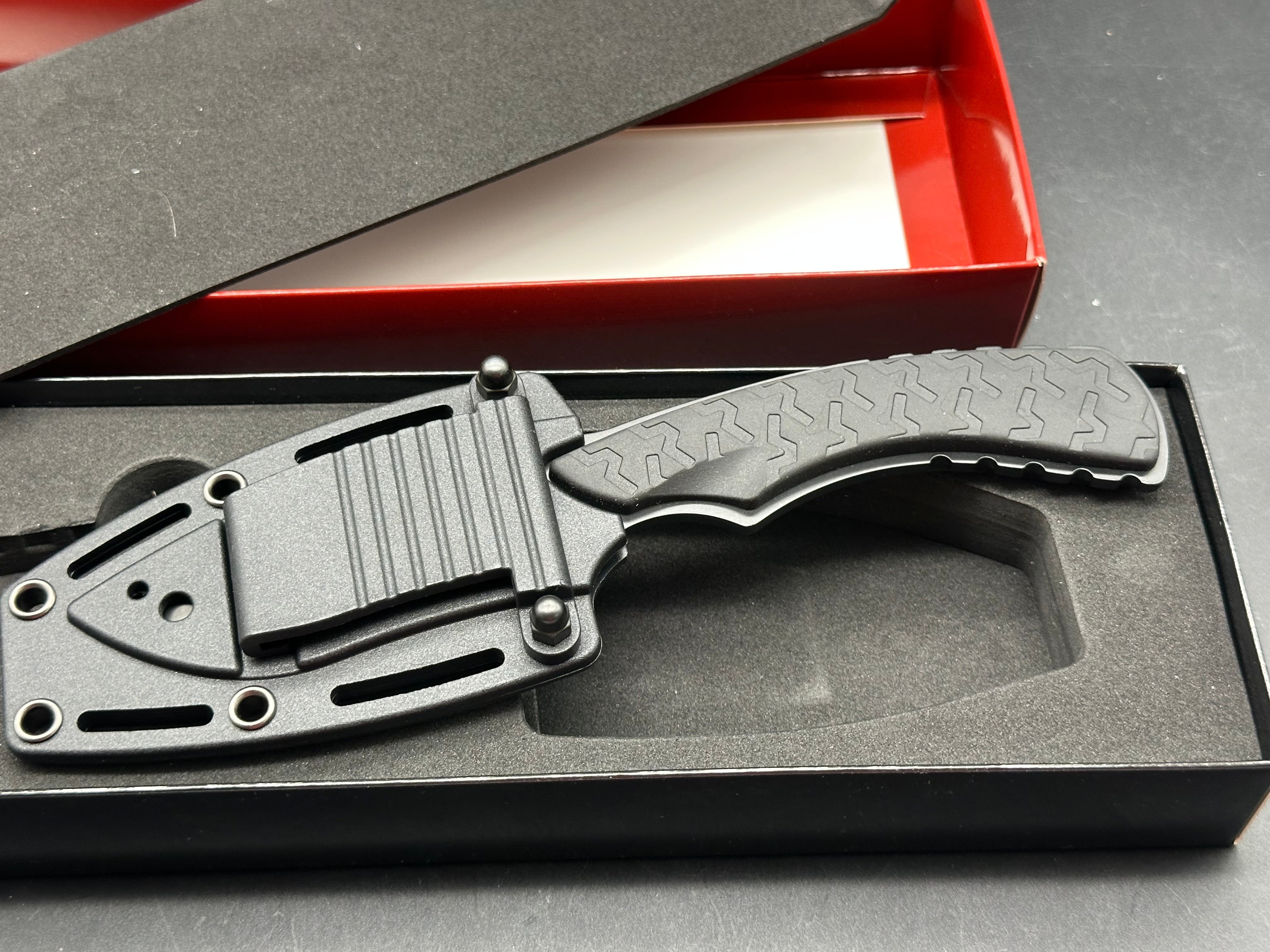 Mantis Seymour Fixed Blade Knife Black (3" Black) TA-2