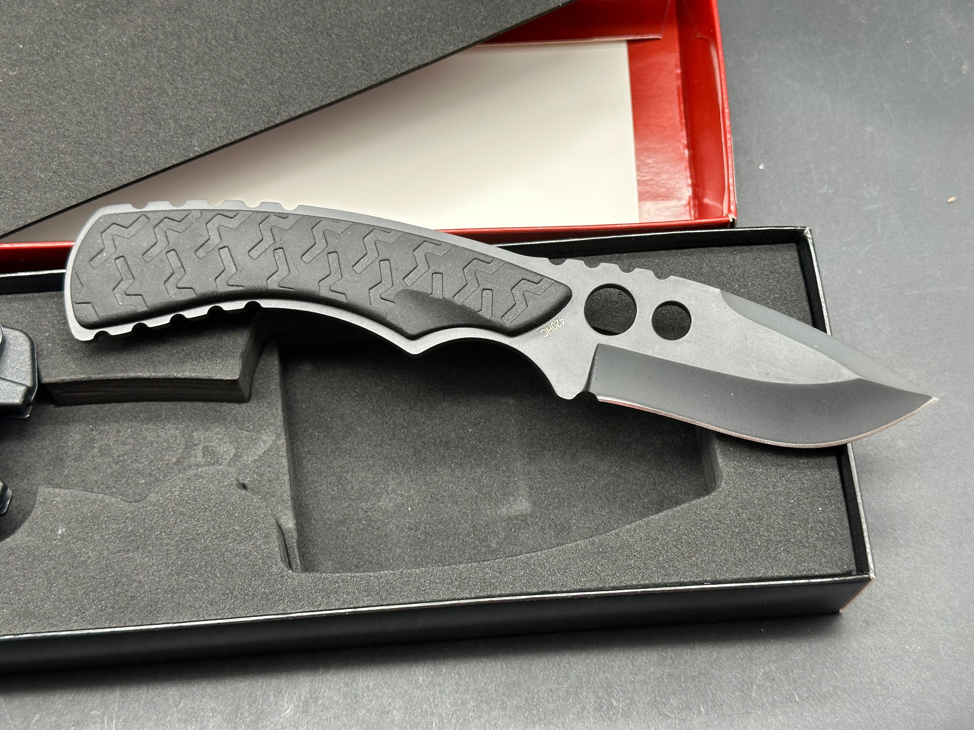 Mantis Seymour Fixed Blade Knife Black (3" Black) TA-2